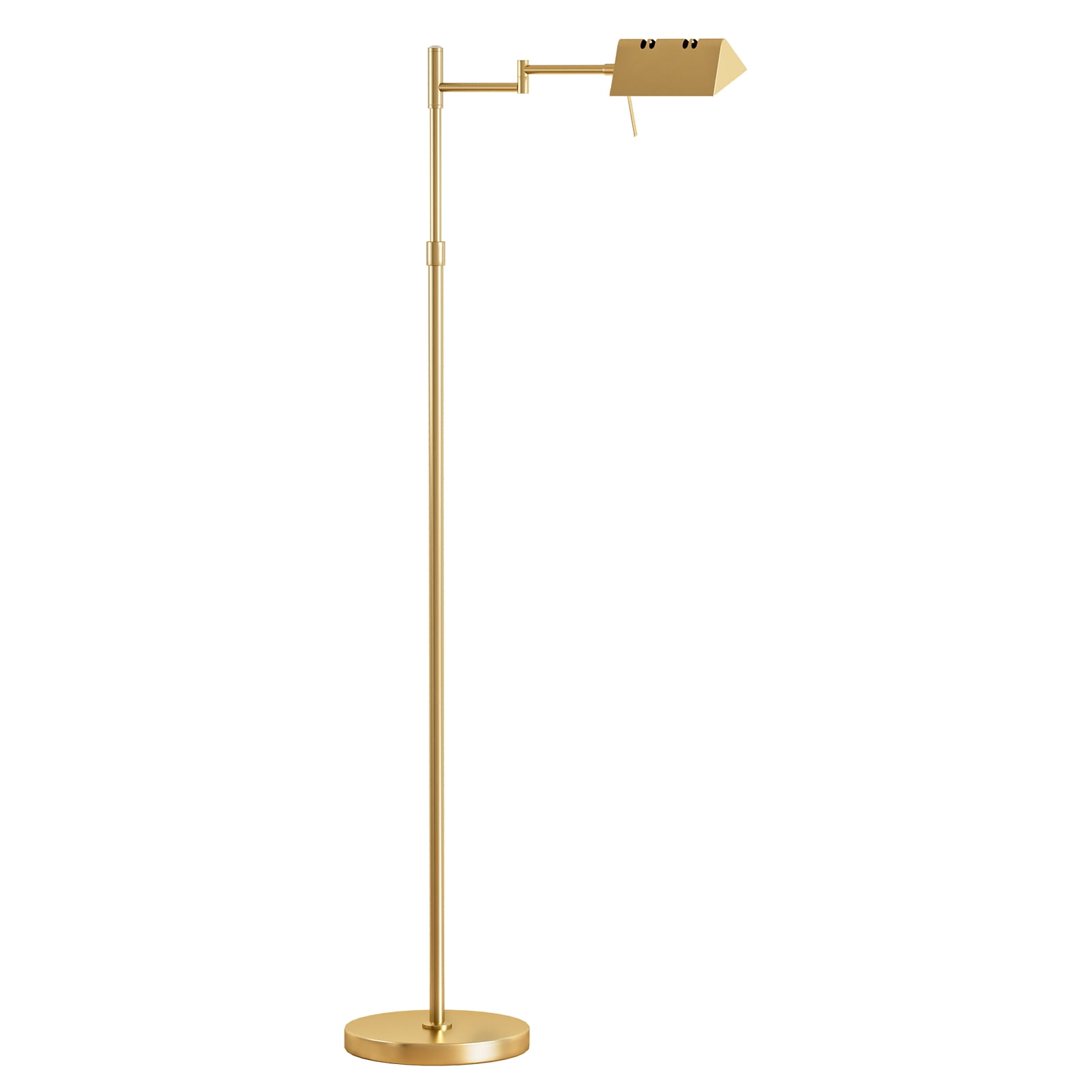 Yedigre Dimmable LED Floor Lamp, Adjustable Swing Arm Reading Light with 3 Color Temperatures (Black, 55 in) b8eaw