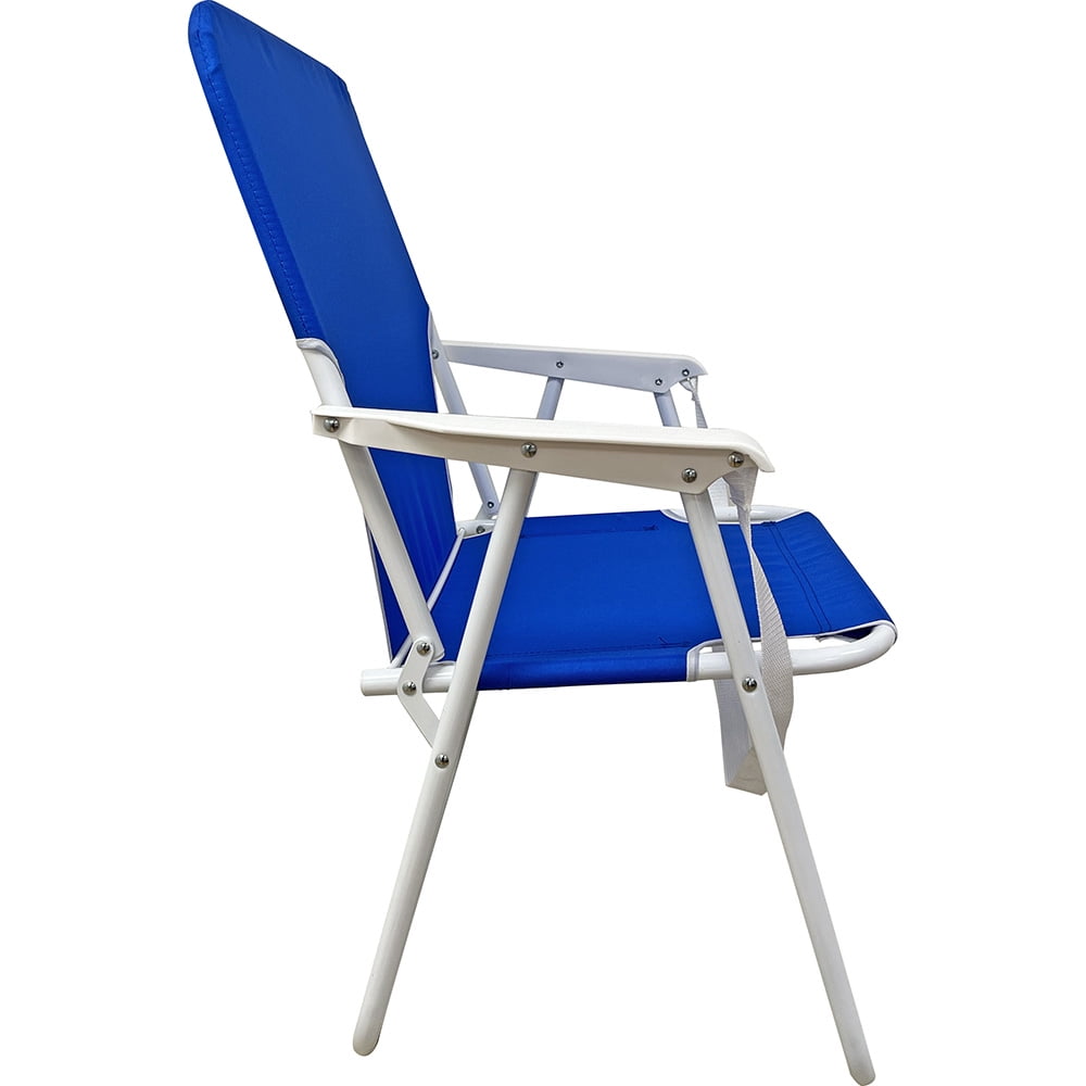 Rio Wave Beach 1-Position Folding Chair (Solid Blue, 190 lb Capacity) uidt0