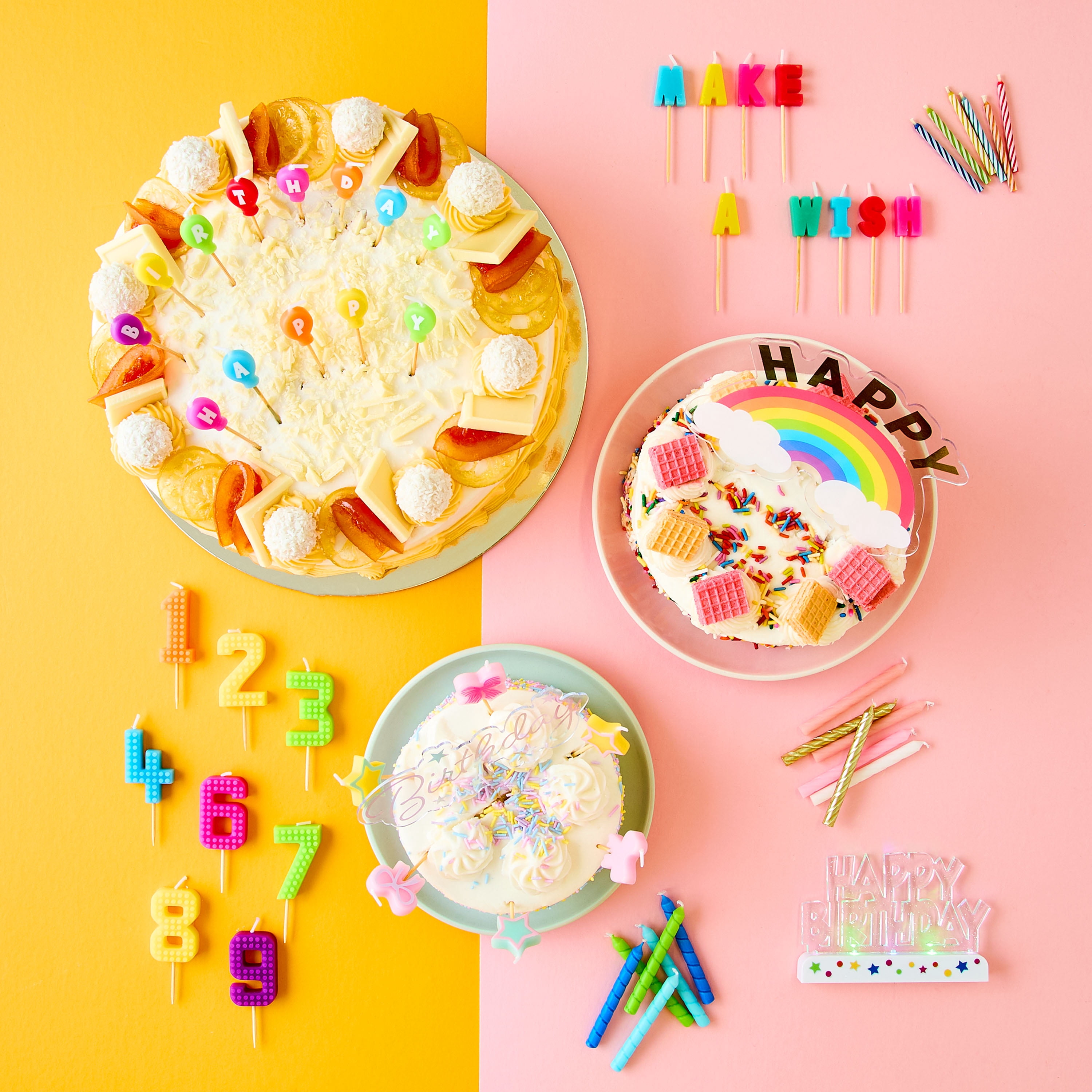 Way To Celebrate Happy Birthday Flashing Cake Topper with LED Lights (Multicolor, 1 Count) l83v3