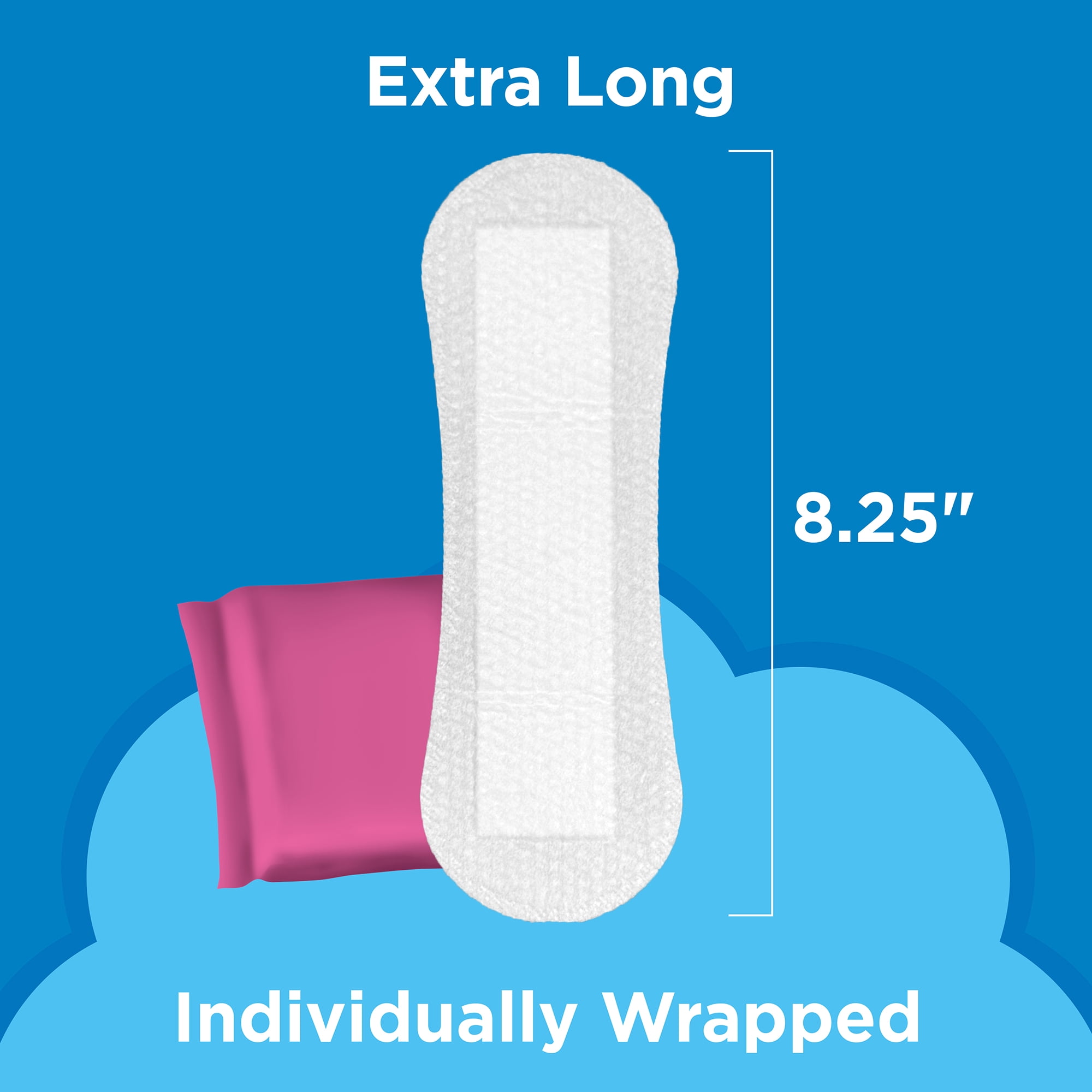 Equate Extra Protection Everyday Panty Liners, Extra Long Length (93 Count) jesbc