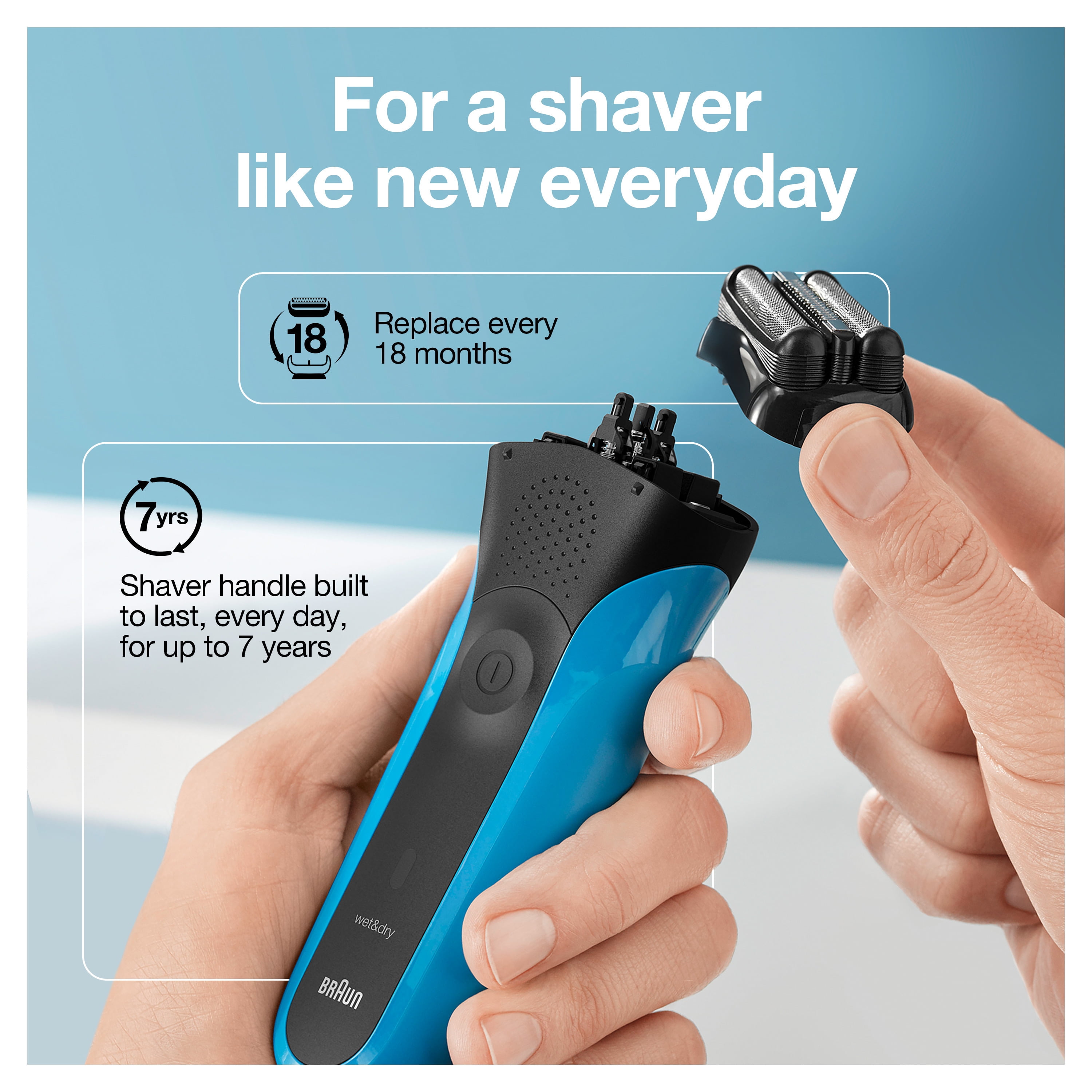 Braun Series 3 310s Wet & Dry Electric Shaver for Men (Black, 1 Count) 8l7wq