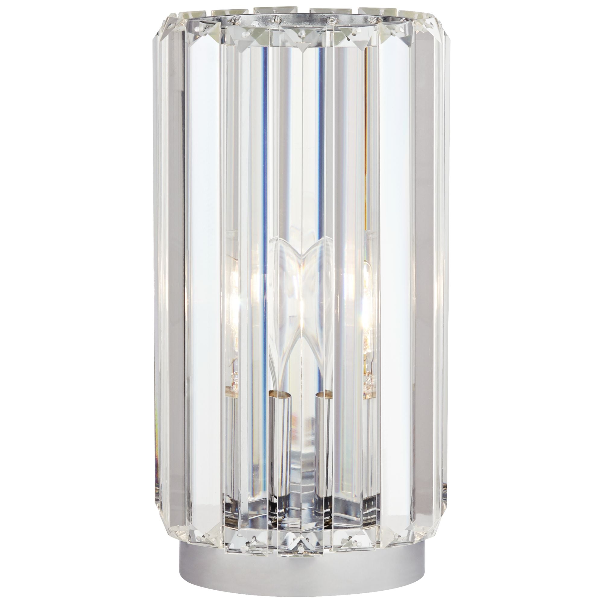 360 Lighting Caledan Modern Accent Table Lamp with Clear Crystal Rods (Clear, 10.5 in High) jnn78