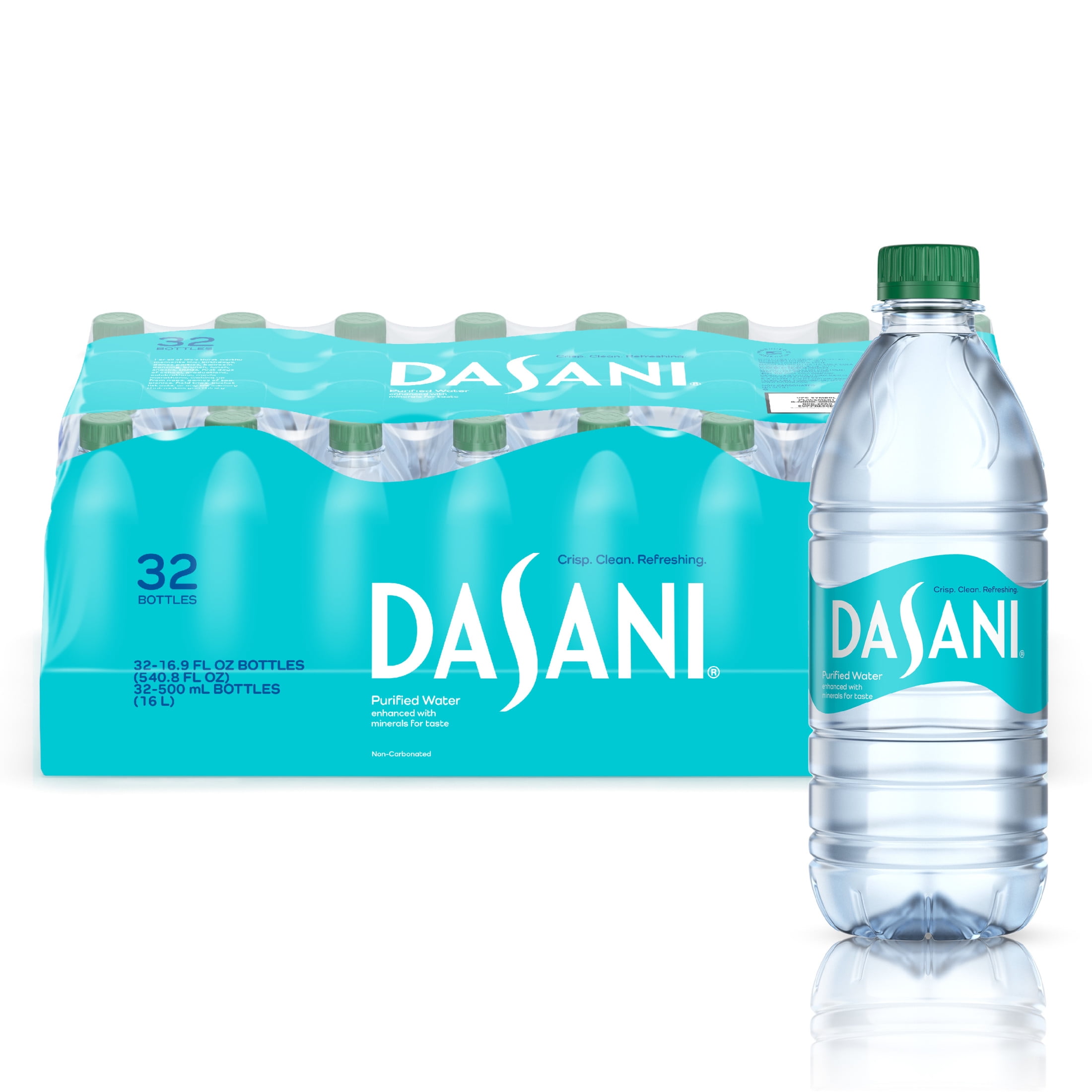 Dasani Purified Water, Crisp and Clean Refreshment (Clear, 32 Pack, 16.9 fl oz) v0wq2