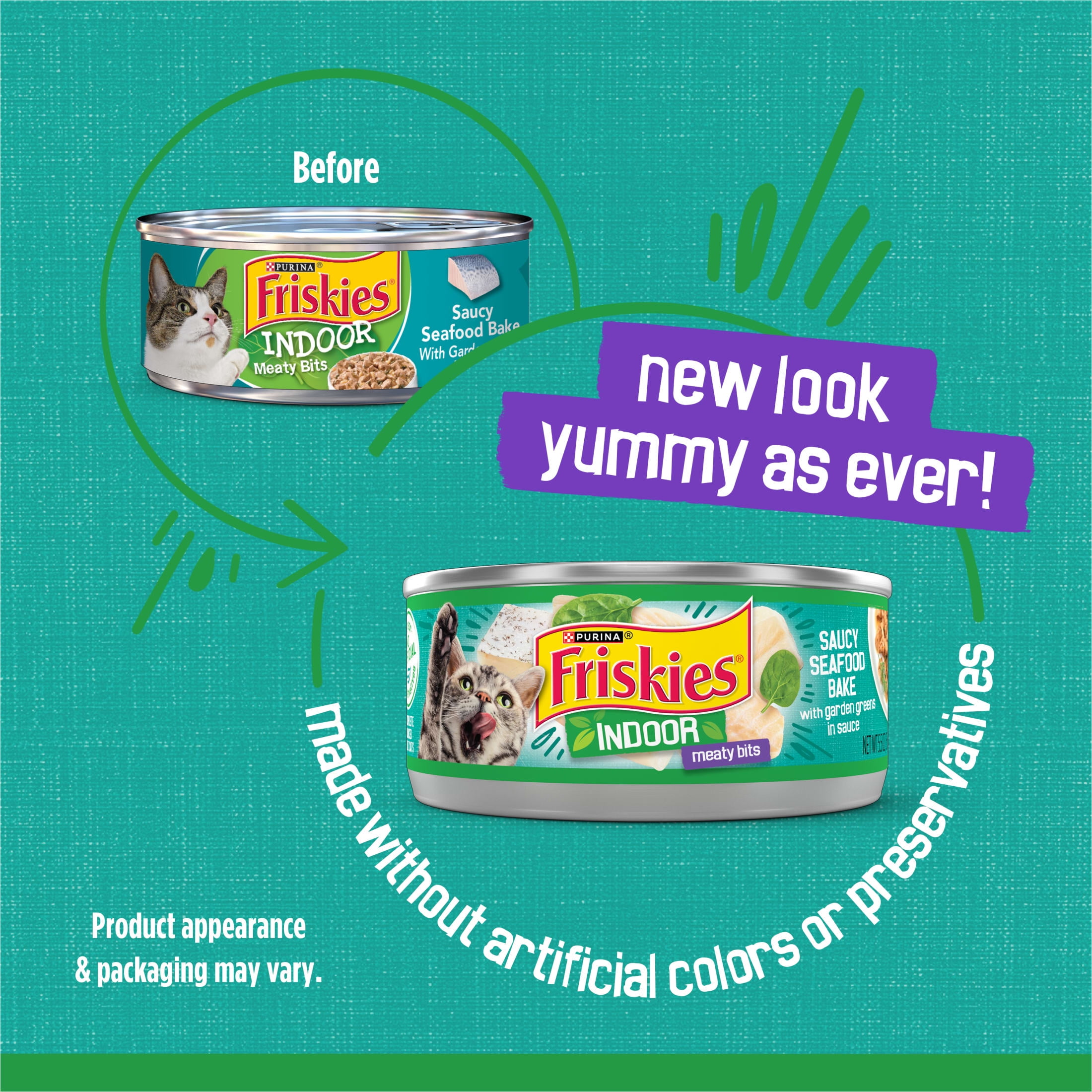 Purina Friskies Indoor Wet Cat Food, Saucy Seafood Bake (5.5 oz) xuim1