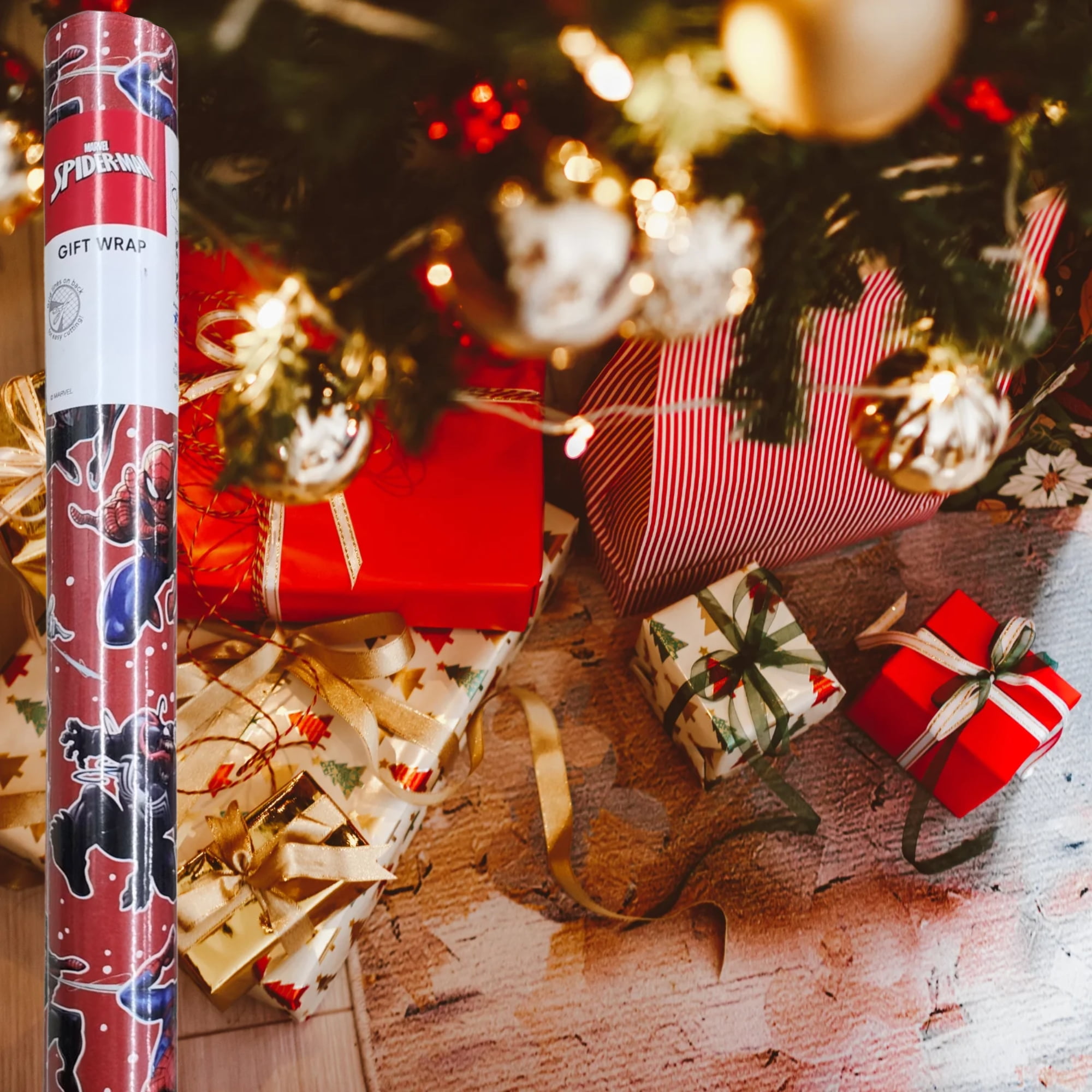 Greenbrier International Spiderman and Venom Gift Wrap Paper (Red, 50 sq ft) xddmg