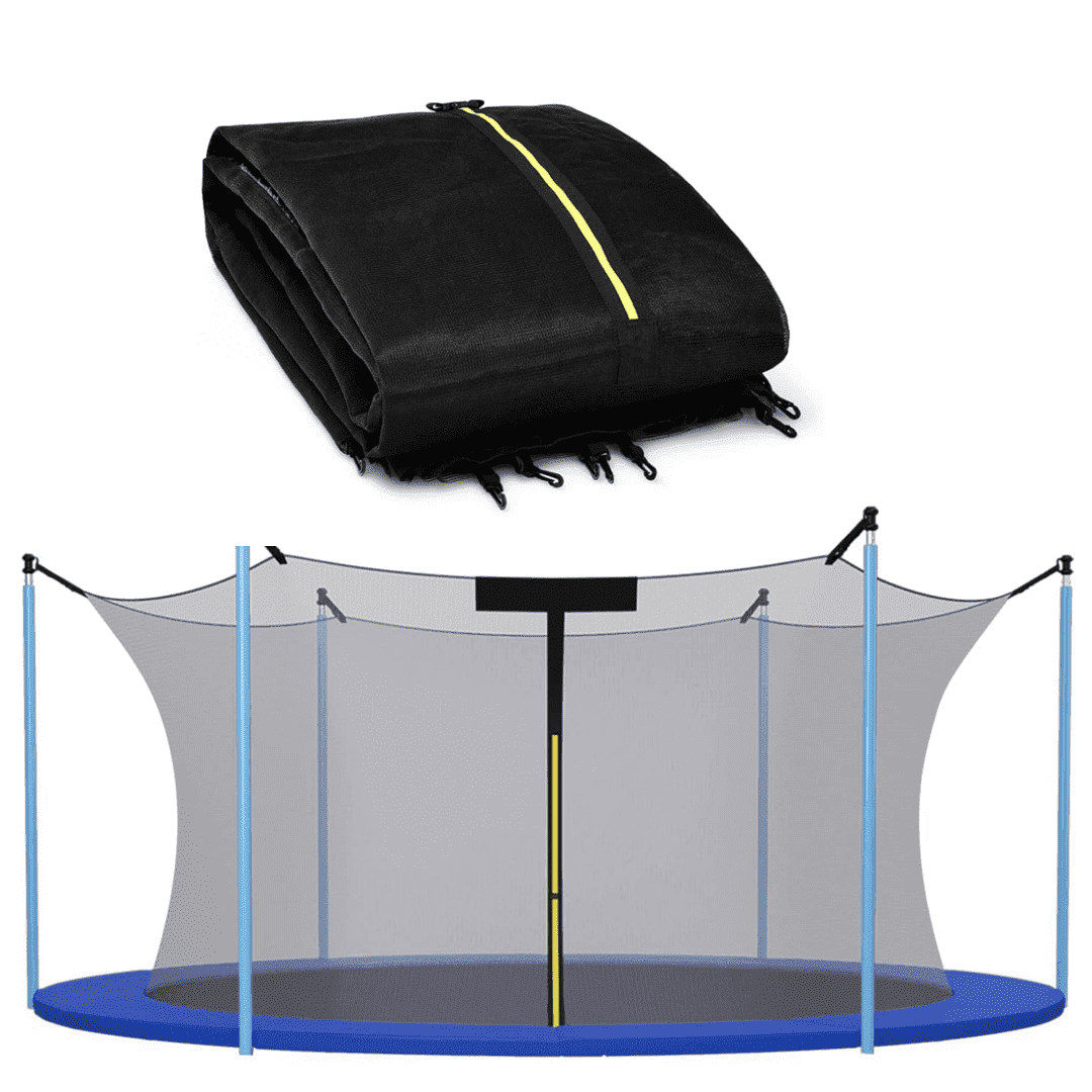 Ldyso 14ft Trampoline Replacement Safety Enclosure Net for 6 Straight Poles (Black, 14 ft) wh6lw