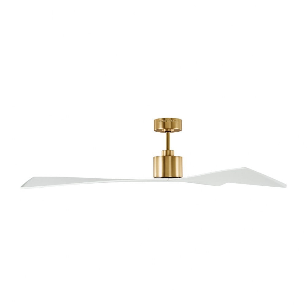 Bailey Street Myrdle Street Modern Ceiling Fan with 3 Blades (Burnished Brass, 60 in) julou