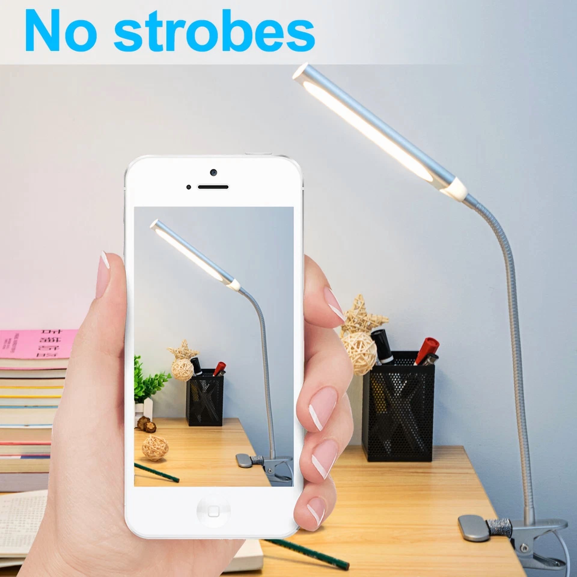 Knack 48 LED Clip-On Desk Lamp Flexible Reading Light for Students and Kids (Black) ggq95