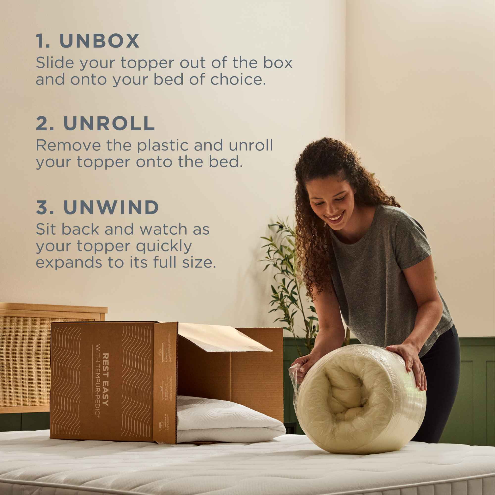 Tempur-Pedic Tempur-Cloud Mattress Topper, Pressure-Relieving Memory Foam (Twin, 2 in) j0aaj
