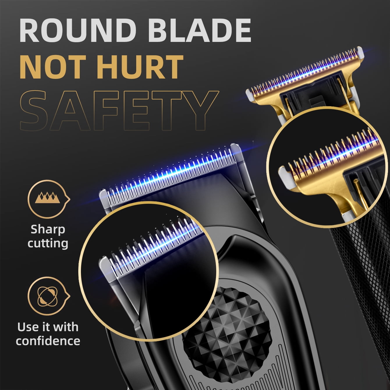 Obacre Professional Cordless Hair Clipper and Beard Trimmer Set (Black, 1 Piece) q1y7f