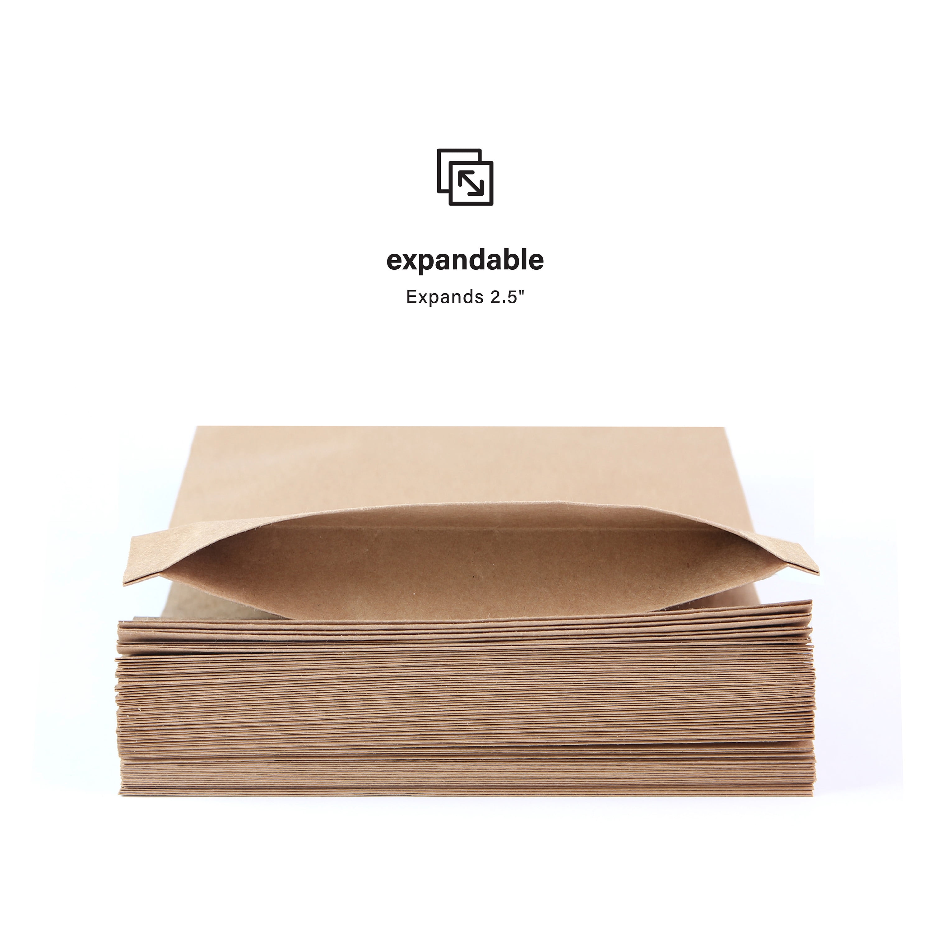 Elementree Sustainable Expandable Paper Mailers, Eco-Friendly Shipping Envelopes (Brown, 13.5 in x 15.375 in x 2.5 in, 250 Count) i89l5