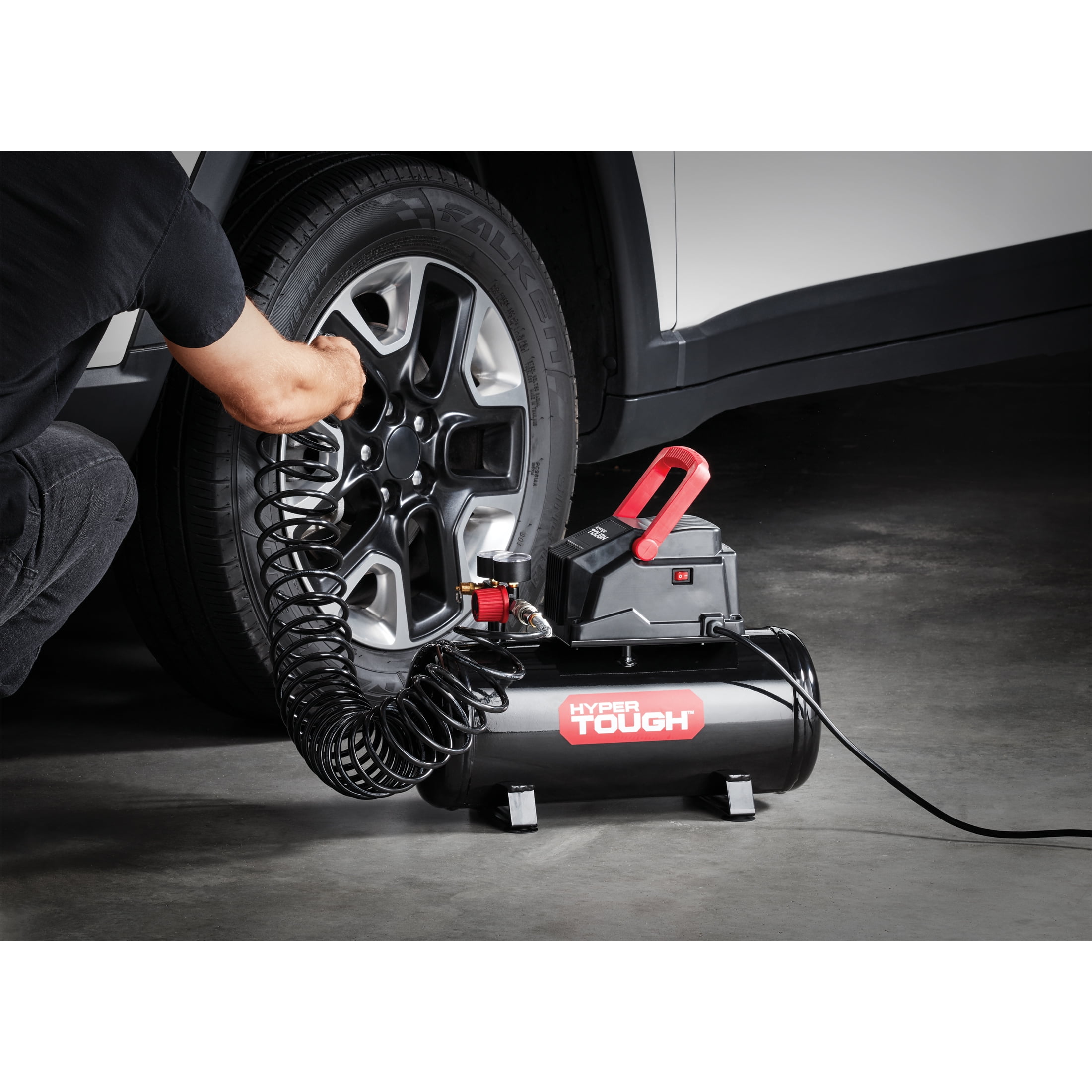 Hyper Tough Portable Air Compressor (Black, 3 gal) bth5c