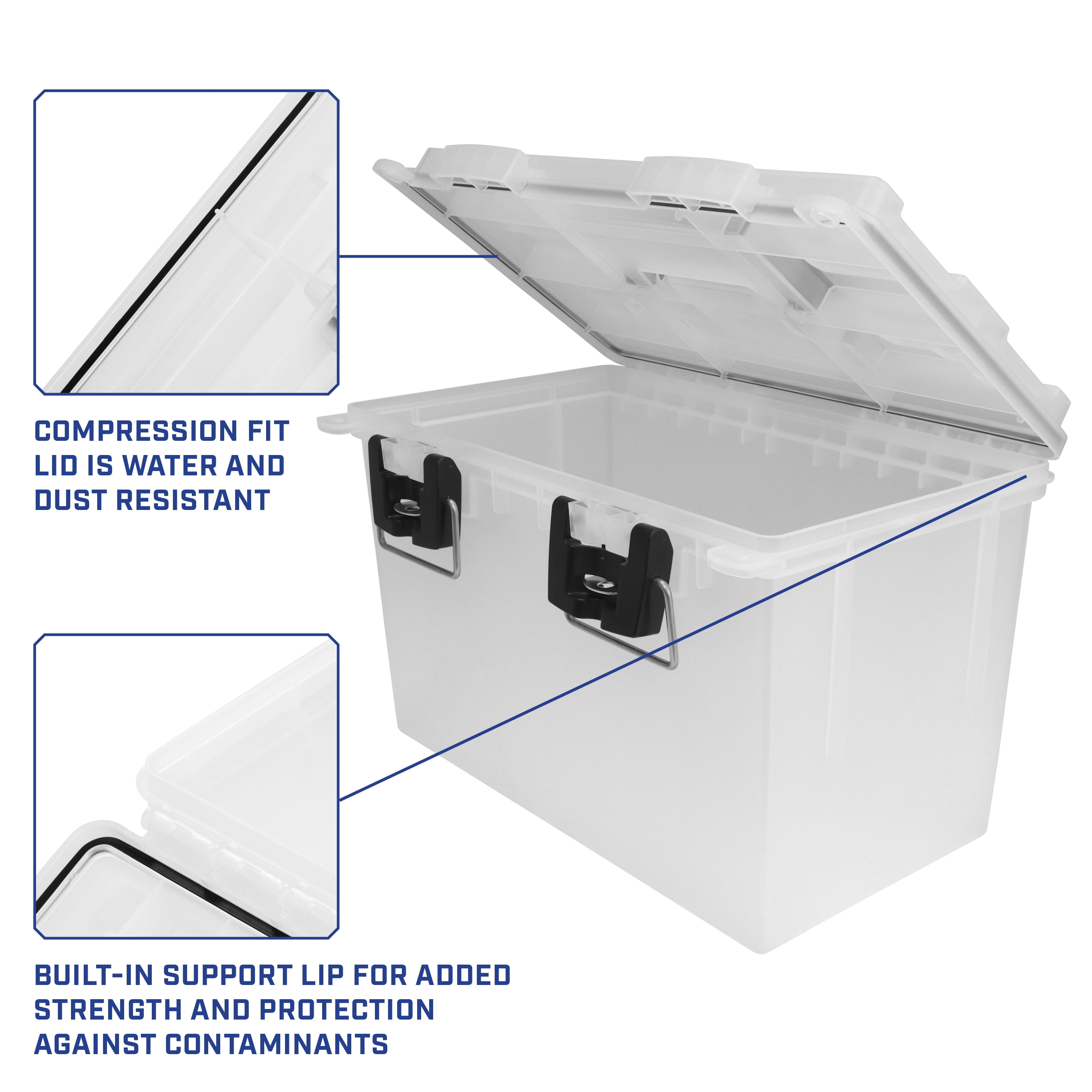 Sheffield XL Ammo & Utility Storage Box, Heavy-Duty Weather-Resistant Case (Frost, 14 in x 9 in x 9.25 in) uk57k