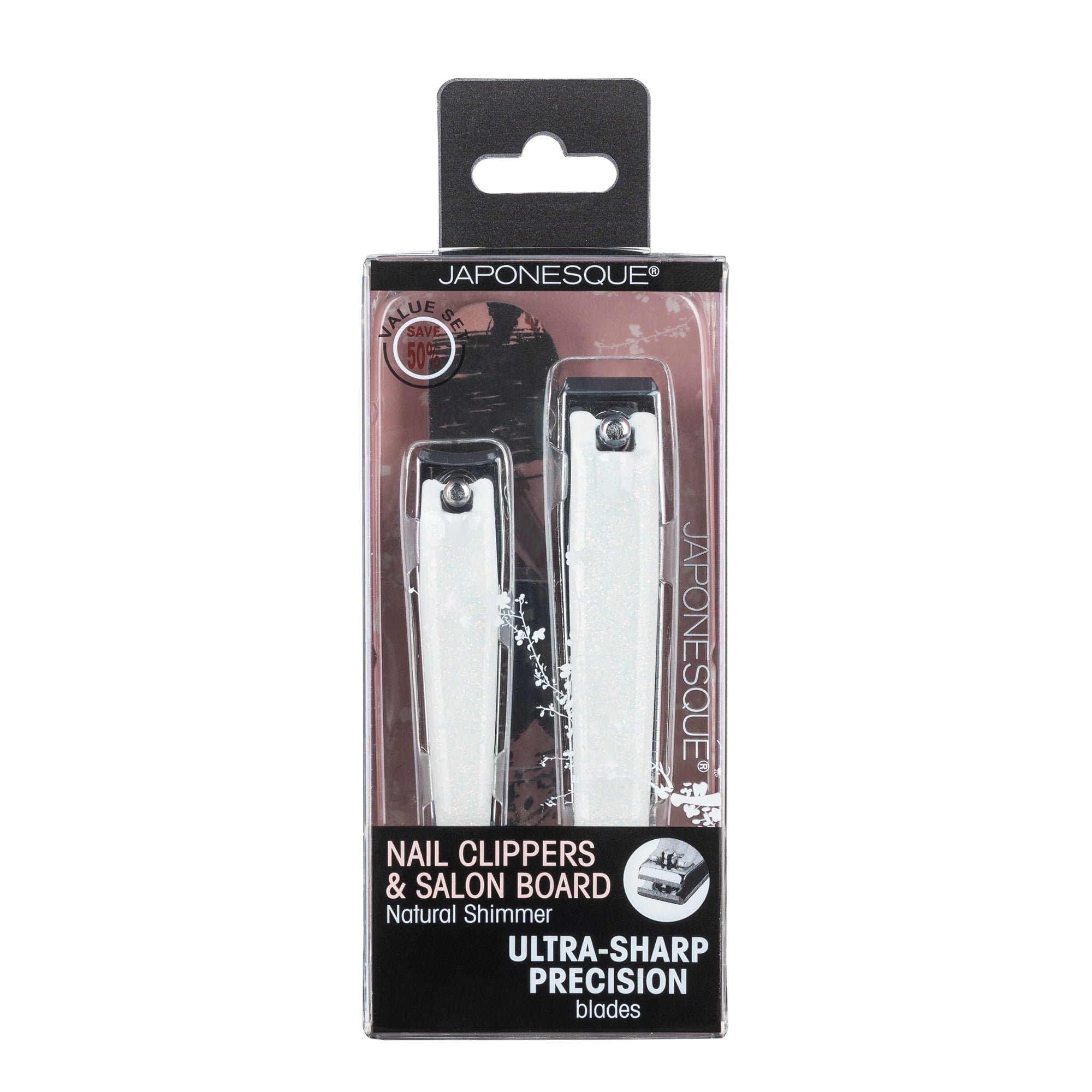 Japonesque Precision Nail Clipper and Salon Board Grooming Set (White, 3-Piece Set) ra14j