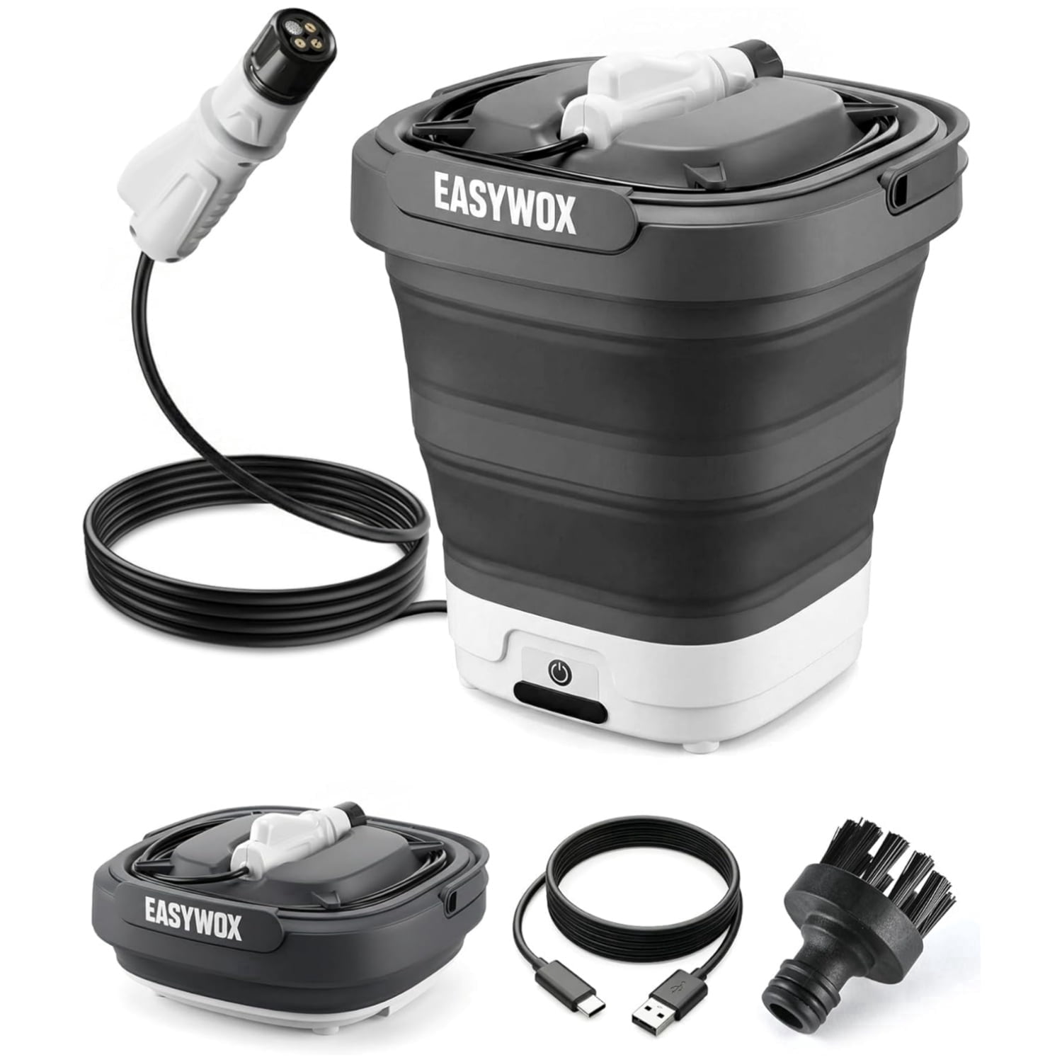 EasyWox Cordless Electric Pressure Washer, Portable Foldable Power Cleaner with 3.2 gal Tank (290 PSI, 4-in-1 Nozzle) 5sqax