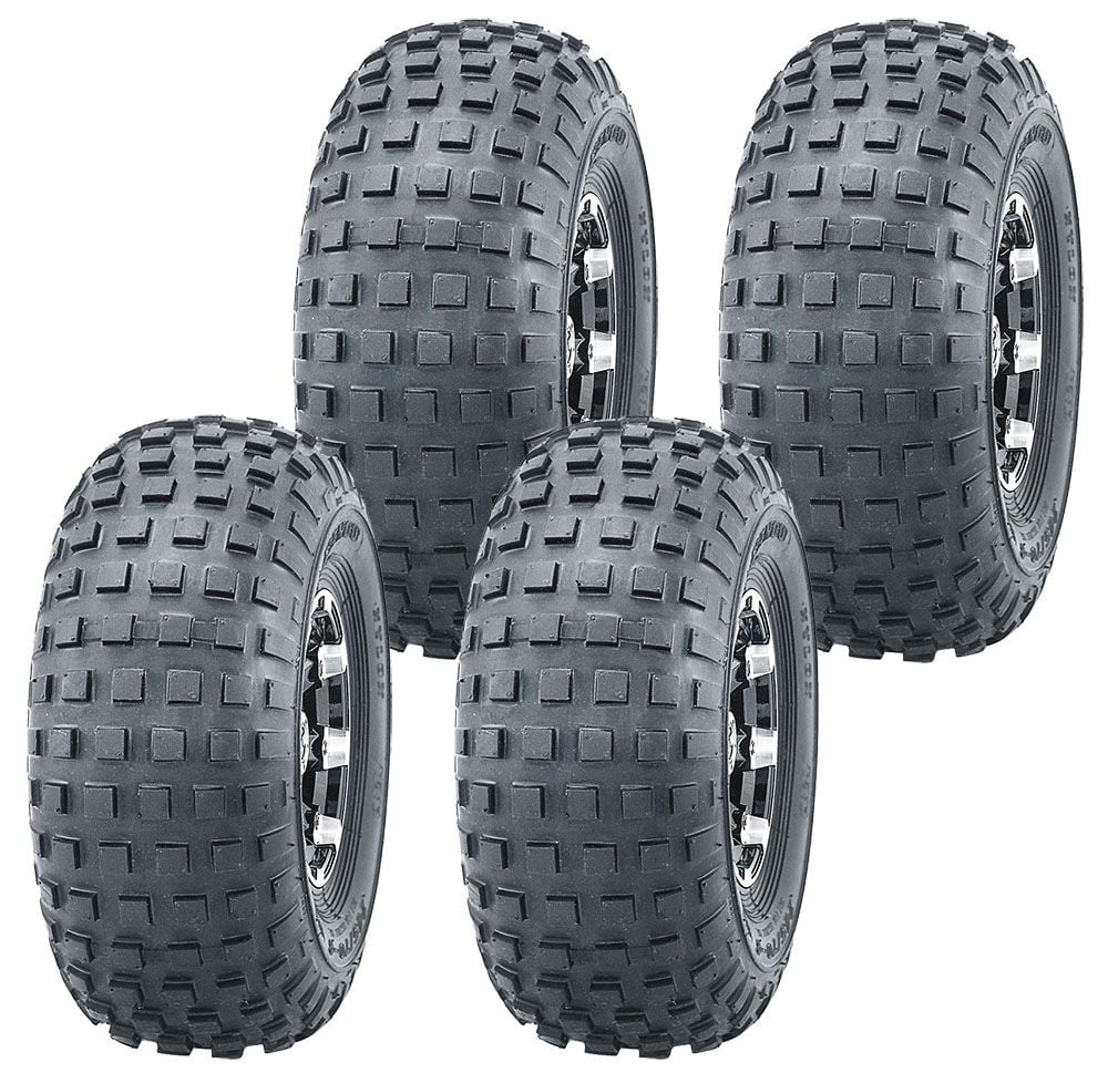 Wanda Go Kart ATV Tires (Set of 4, 145/70-6) All-Terrain Replacement Knobby Tread 1hgqc