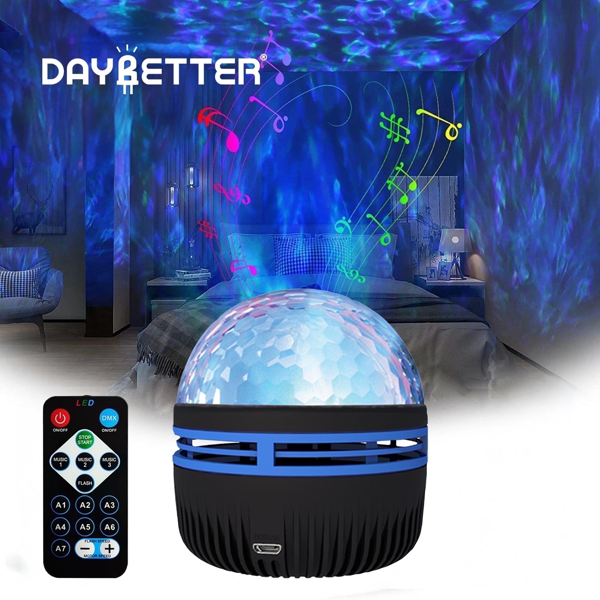 DAYBETTER Galaxy Star Projector, Remote and Voice Control Night Light for Bedroom Decor (Blue, 1 Pack) ifvfo