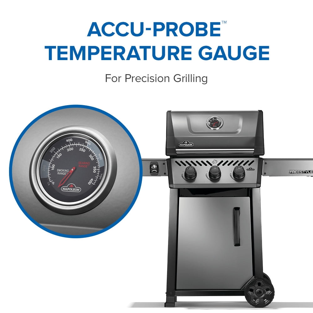 Napoleon Freestyle 365 3-Burner Propane Gas Grill (Graphite Grey, 365 sq in) ju3ni