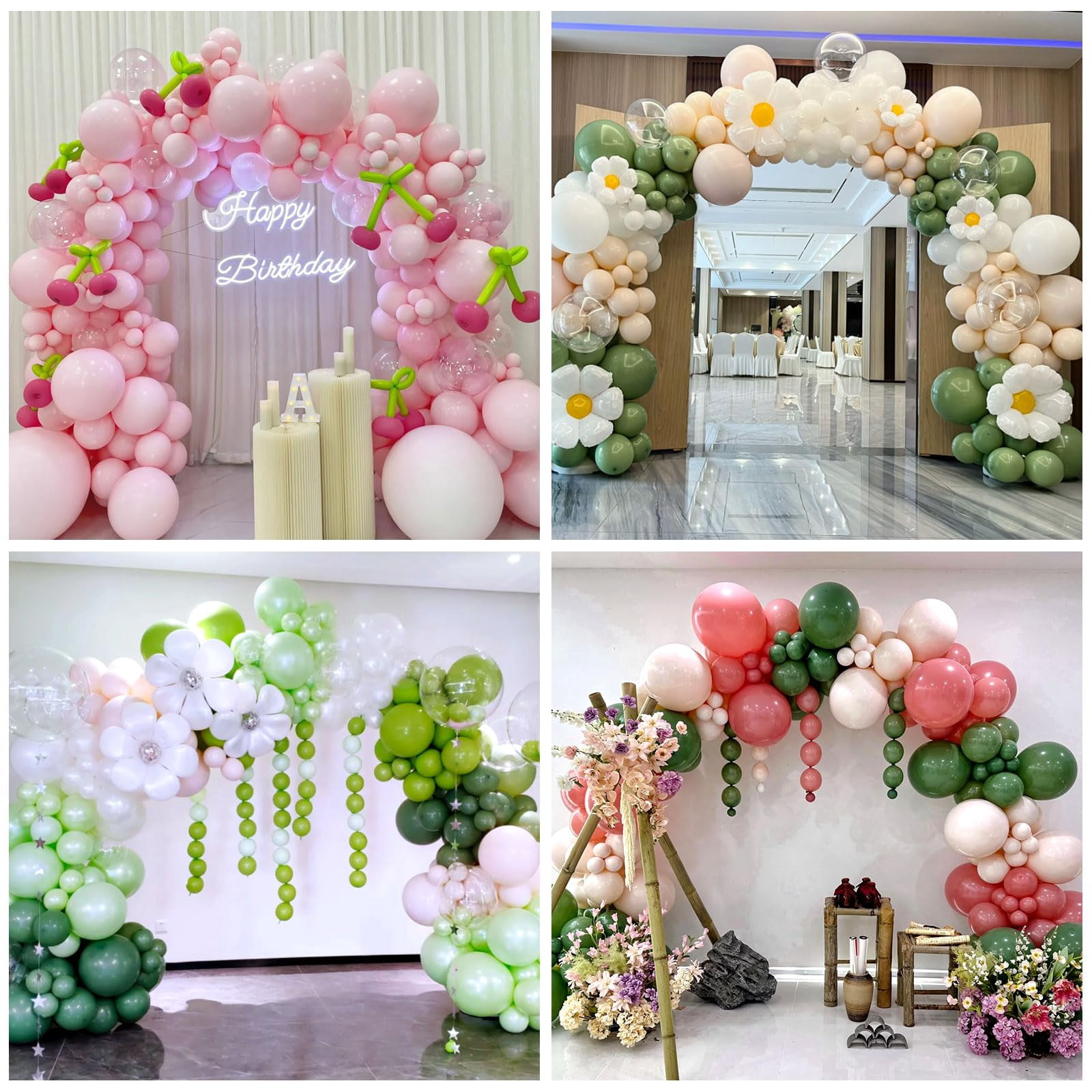 Generic Balloon Arch Stand Kit, Adjustable Party Decoration Frame (Black, 7.4 ft) 9r1m8