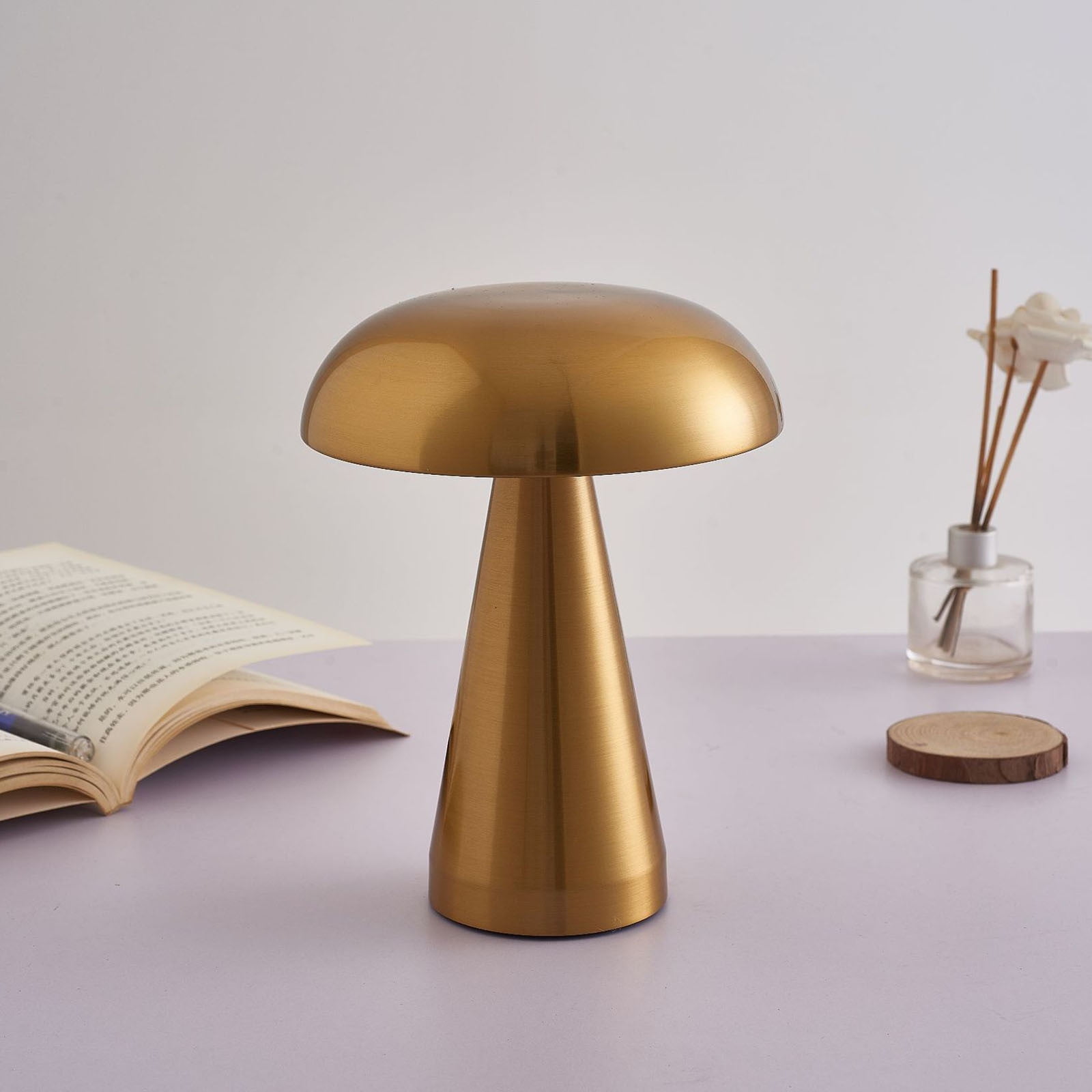 Lignoak LED Bar Table Lamp Cordless Rechargeable Night Light for Bedroom and Patio (Gold, 11 in) lirpq