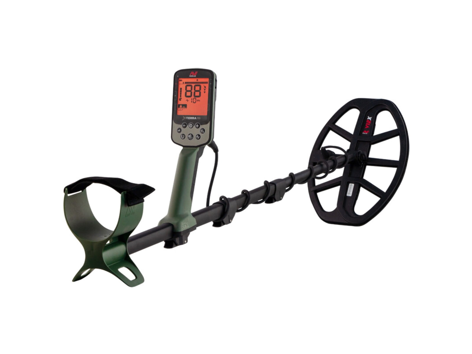 Minelab X-Terra Pro Waterproof Metal Detector with V12X Coil (Black, 16 ft Depth) lpzwo