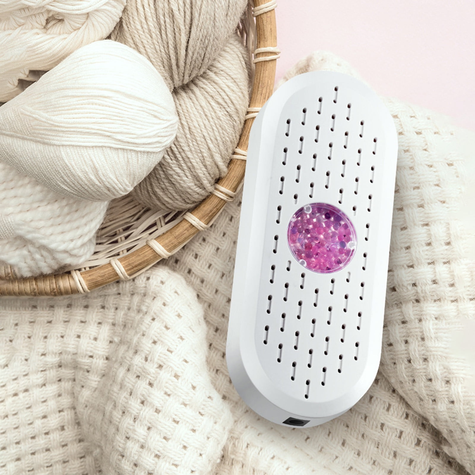 YUNAFFT Mini Dehumidifier Portable Rechargeable Moisture Absorber for Closets and Cabinets (White, 6.3 in) 17gh4