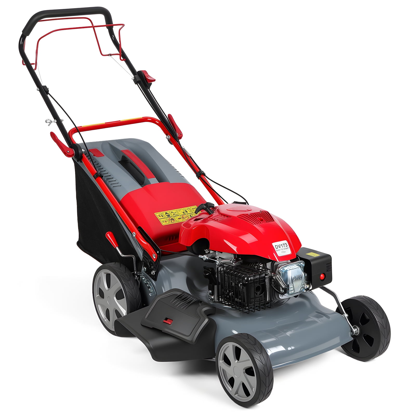 Wussanun 173cc Self-Propelled Gas Lawn Mower, 20-in Cutting Deck with Grass Collection Bag (20-in) x6z6a