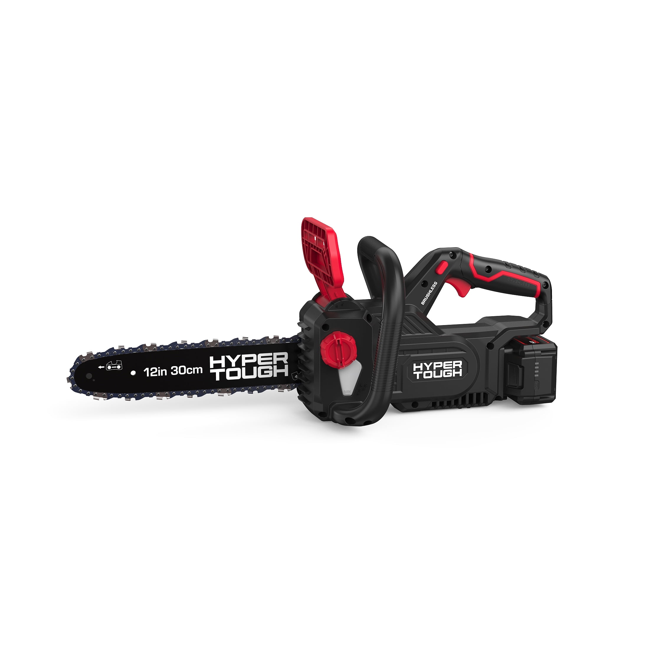 Hyper Tough 20V Brushless Cordless Chainsaw with 4.0Ah Battery and Charger (12 in) 5yrlk
