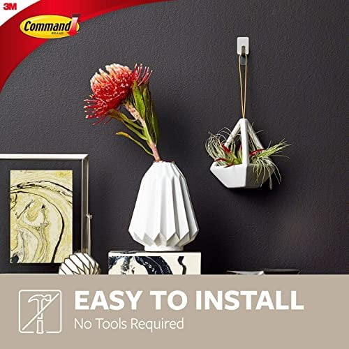 Command Small Stainless Steel Metal Hooks (Silver, 3 Pack) aeolb