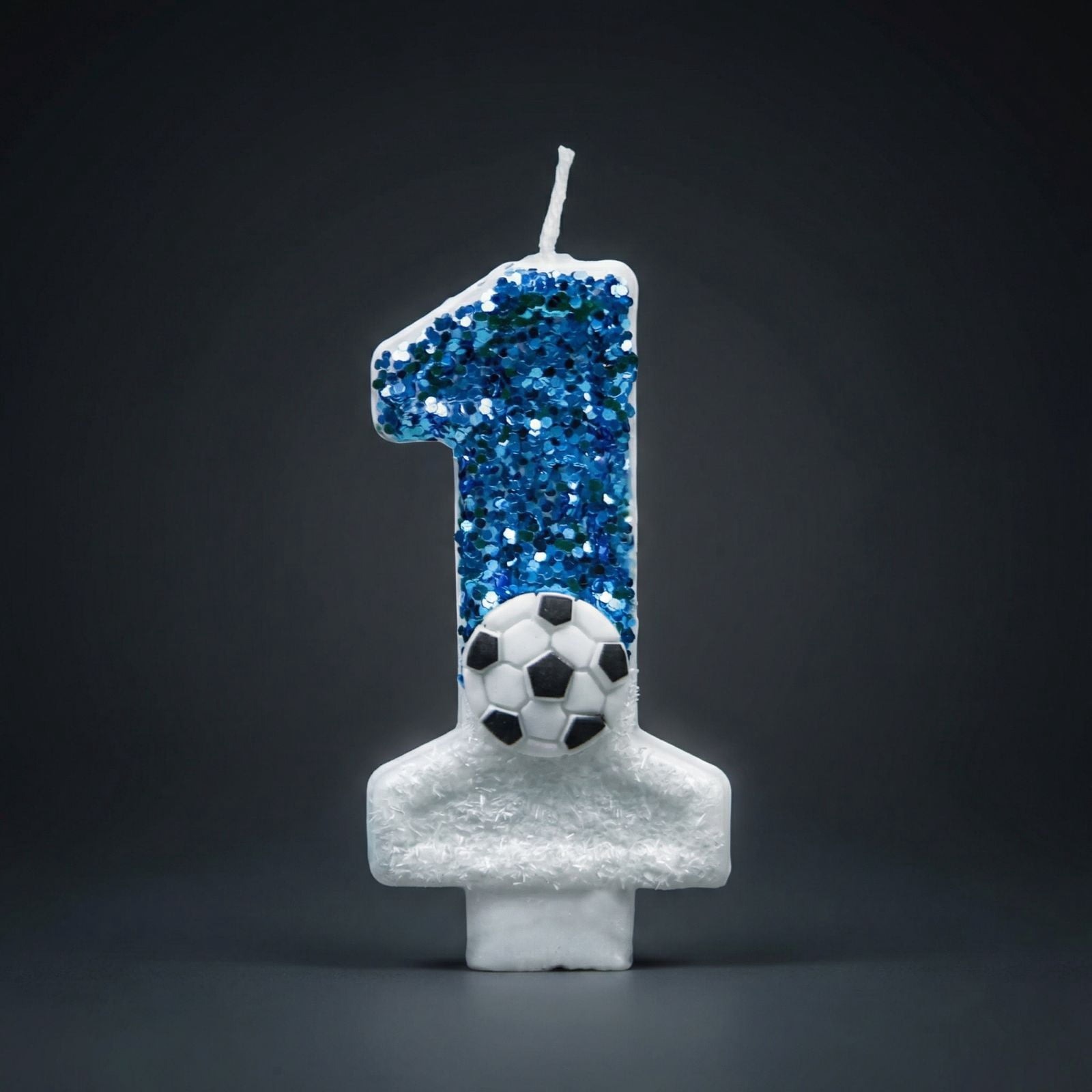 Anmrize Soccer Number 1 Birthday Candle (White, 3 in) dew9v