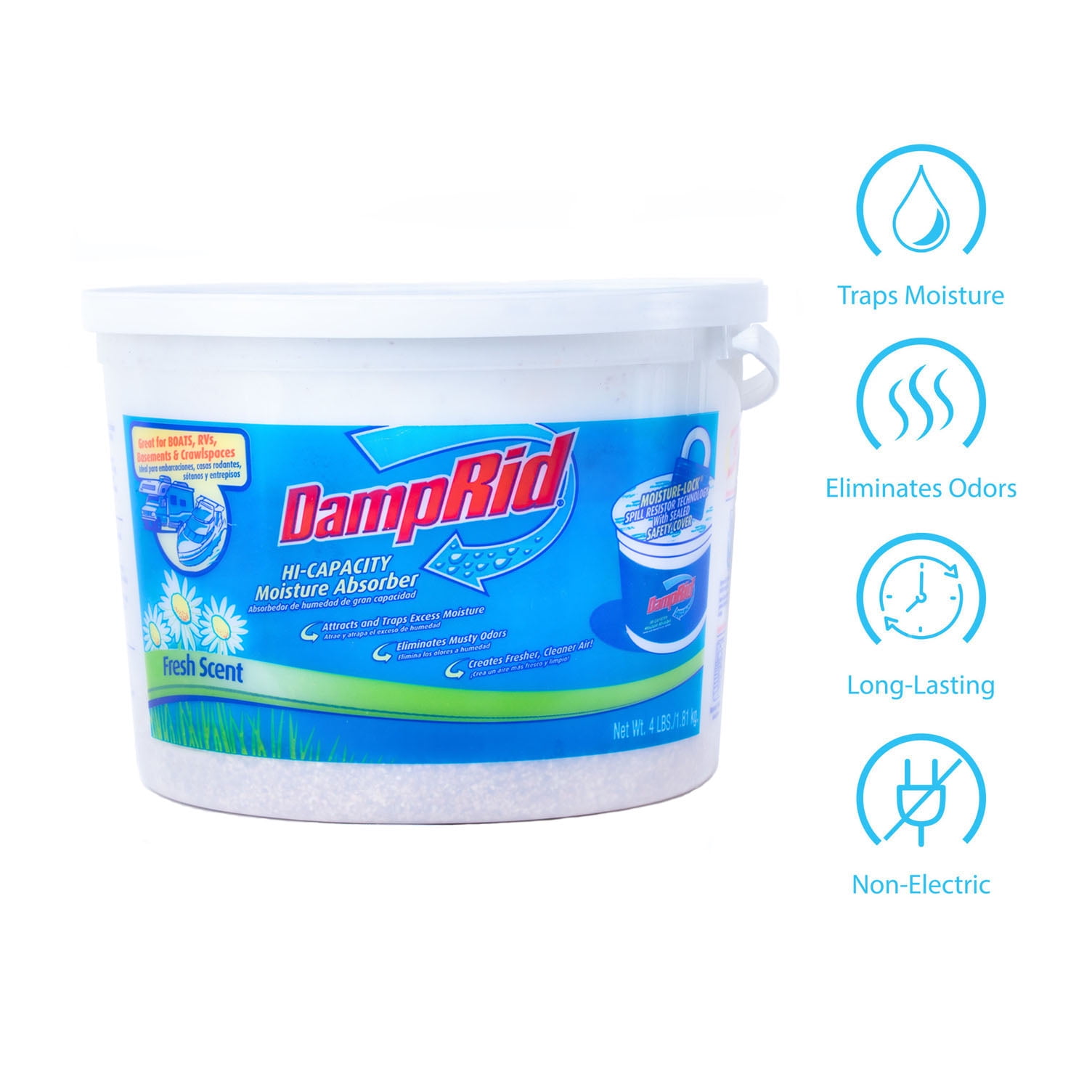 DampRid Hi-Capacity Moisture Absorber for RV and Boat (Fresh Scent, 4 lb) puh4k - Image 5