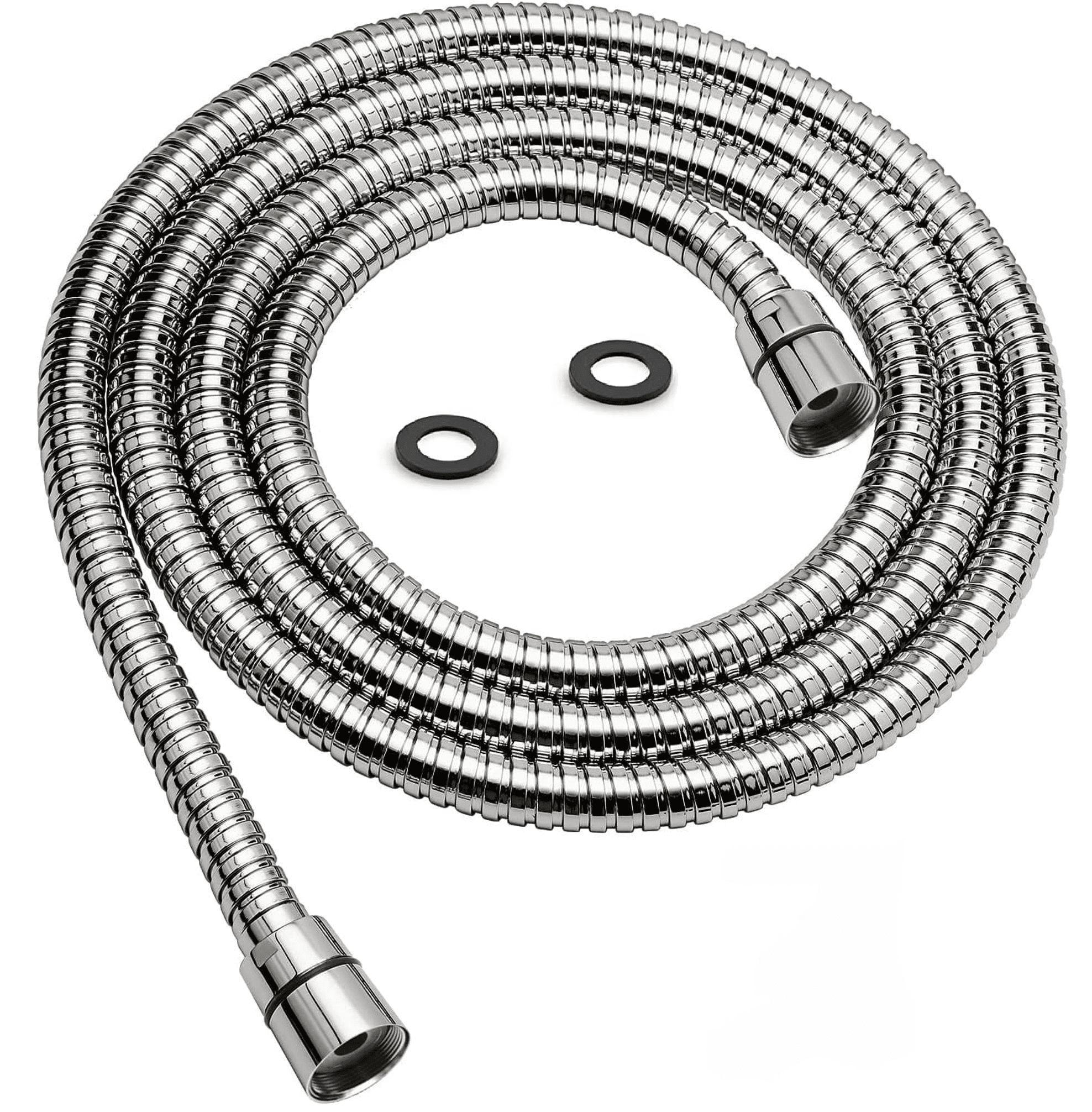 HuiJuMei Extra Long Stainless Steel Handheld Shower Hose (Brushed Nickel, 79 in) d9lhy