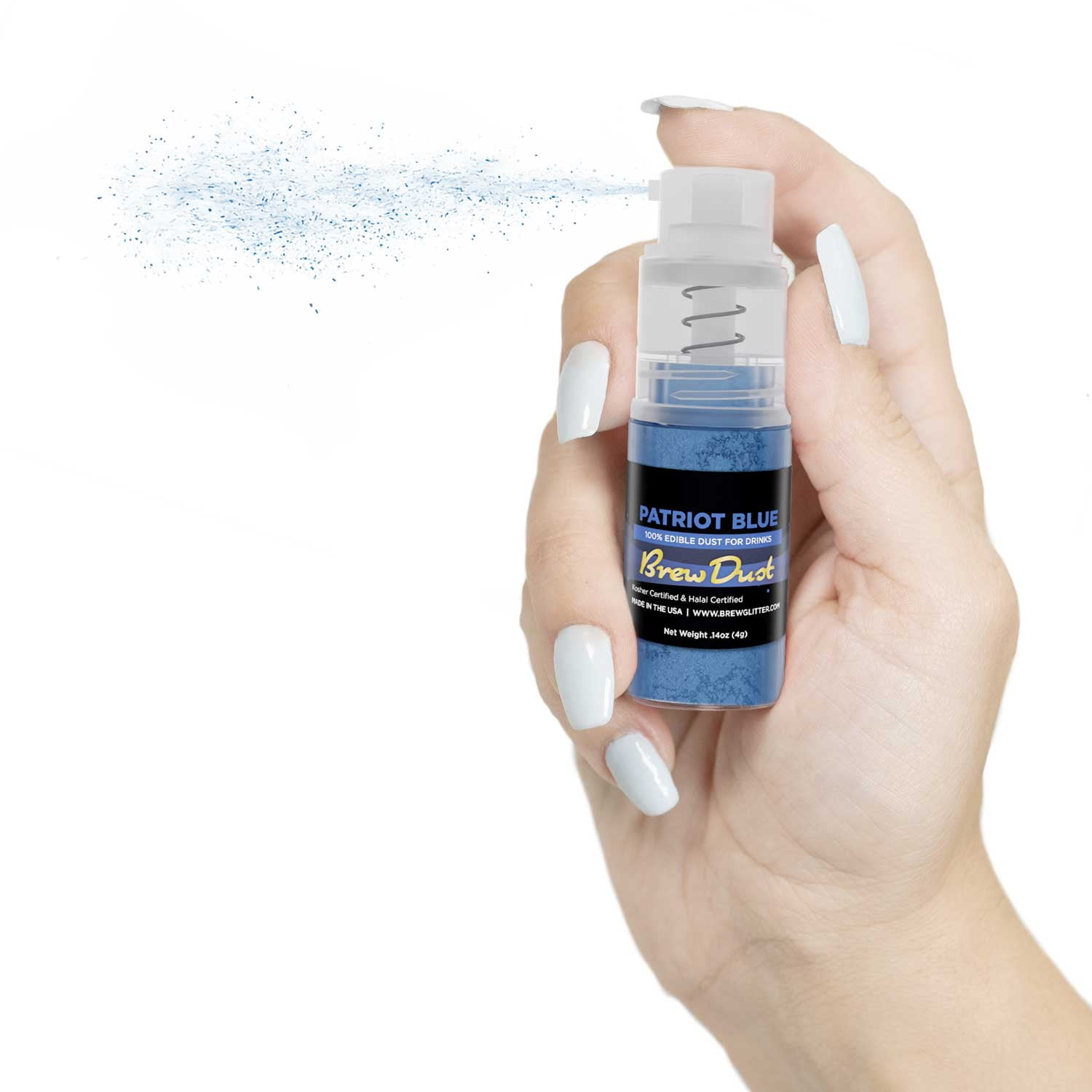 Brew Glitter Patriot Blue Edible Drink Powder (Silky Swirl, 0.1 oz) 69kp6