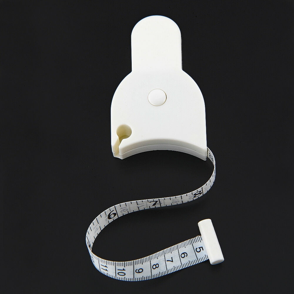 Sportuli Body Measuring Tape, Retractable Tape Measure for Fitness and Weight Loss Tracking (White, 60 in) nu60g