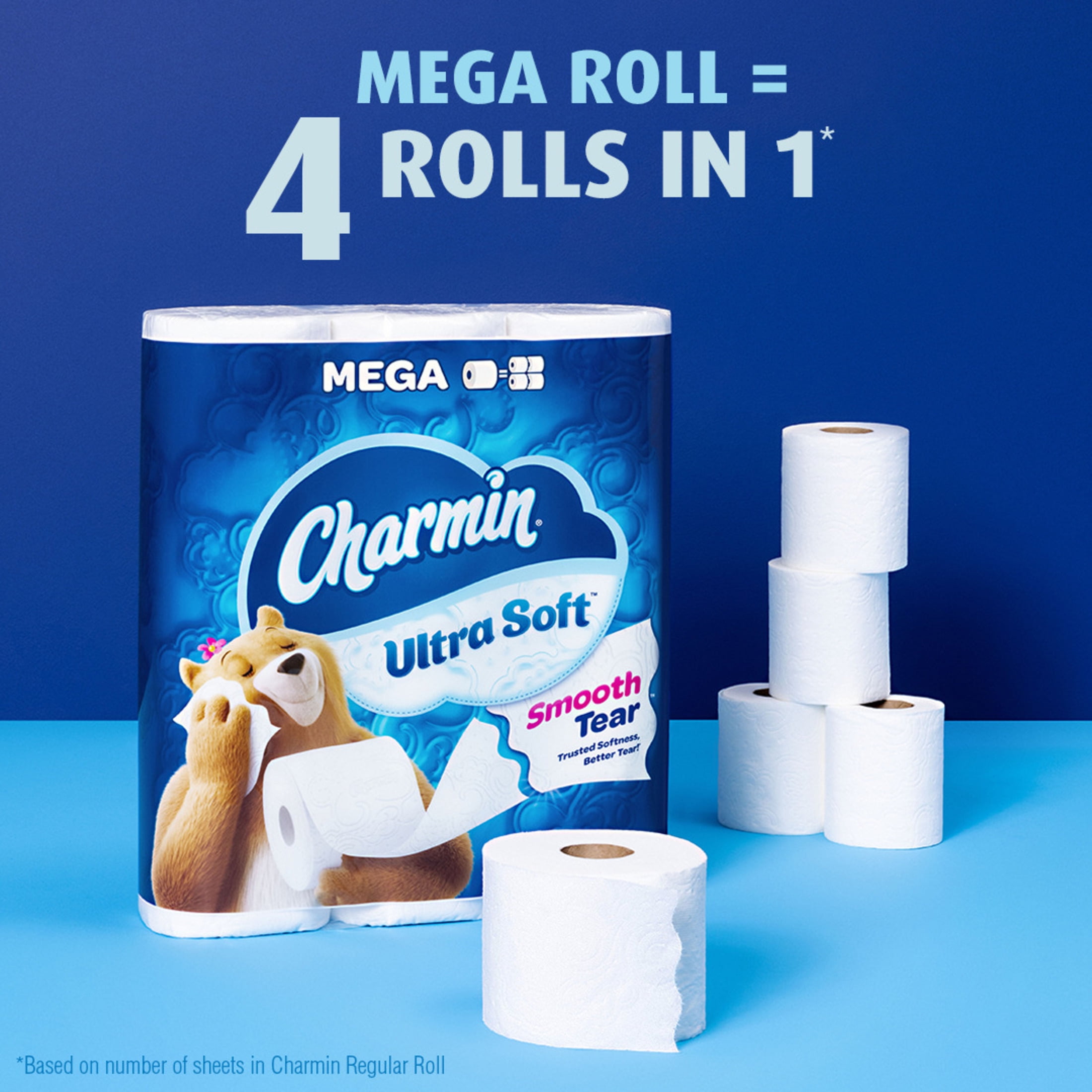 Charmin Ultra Soft Toilet Paper (White, 9 Mega Rolls) s6tlt