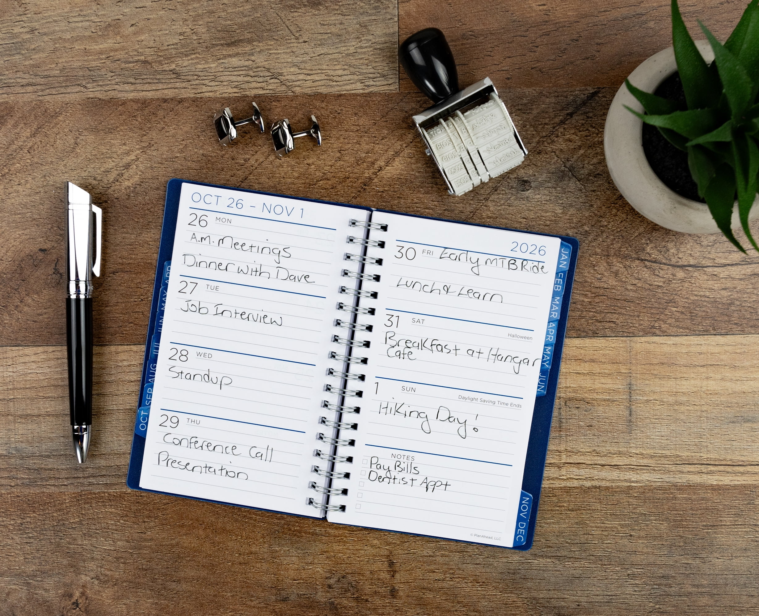 SEE IT BIGGER Monthly Weekly Planner, Large Print Planning System, Durable Softcover (Blue, 4.25 in x 6.5 in) uoh8f