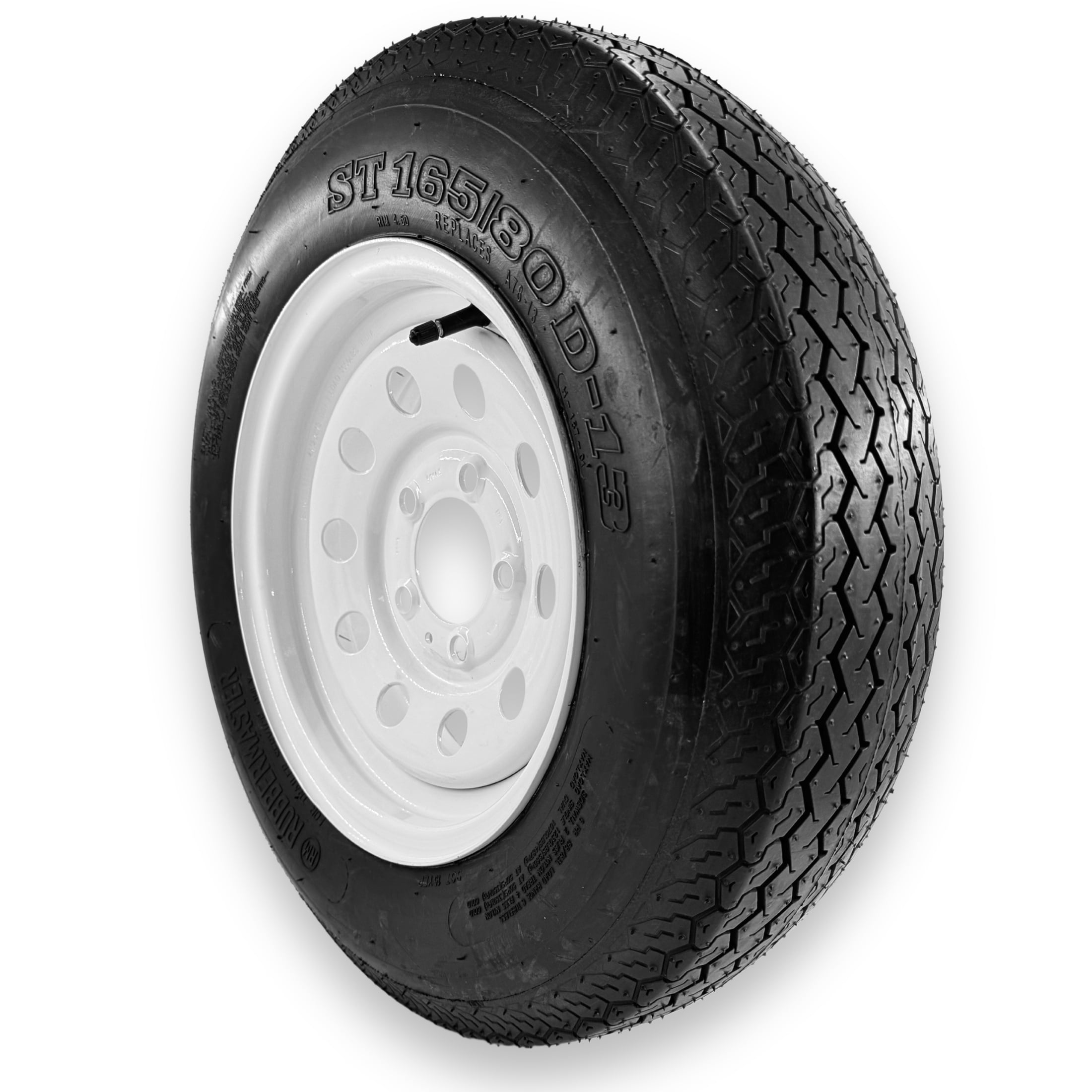 RubberMaster ST165/80D13 Highway Rib Trailer Tire and Wheel Assembly (6 Ply, 5 on 4.5 Modular Rim) c1ff9