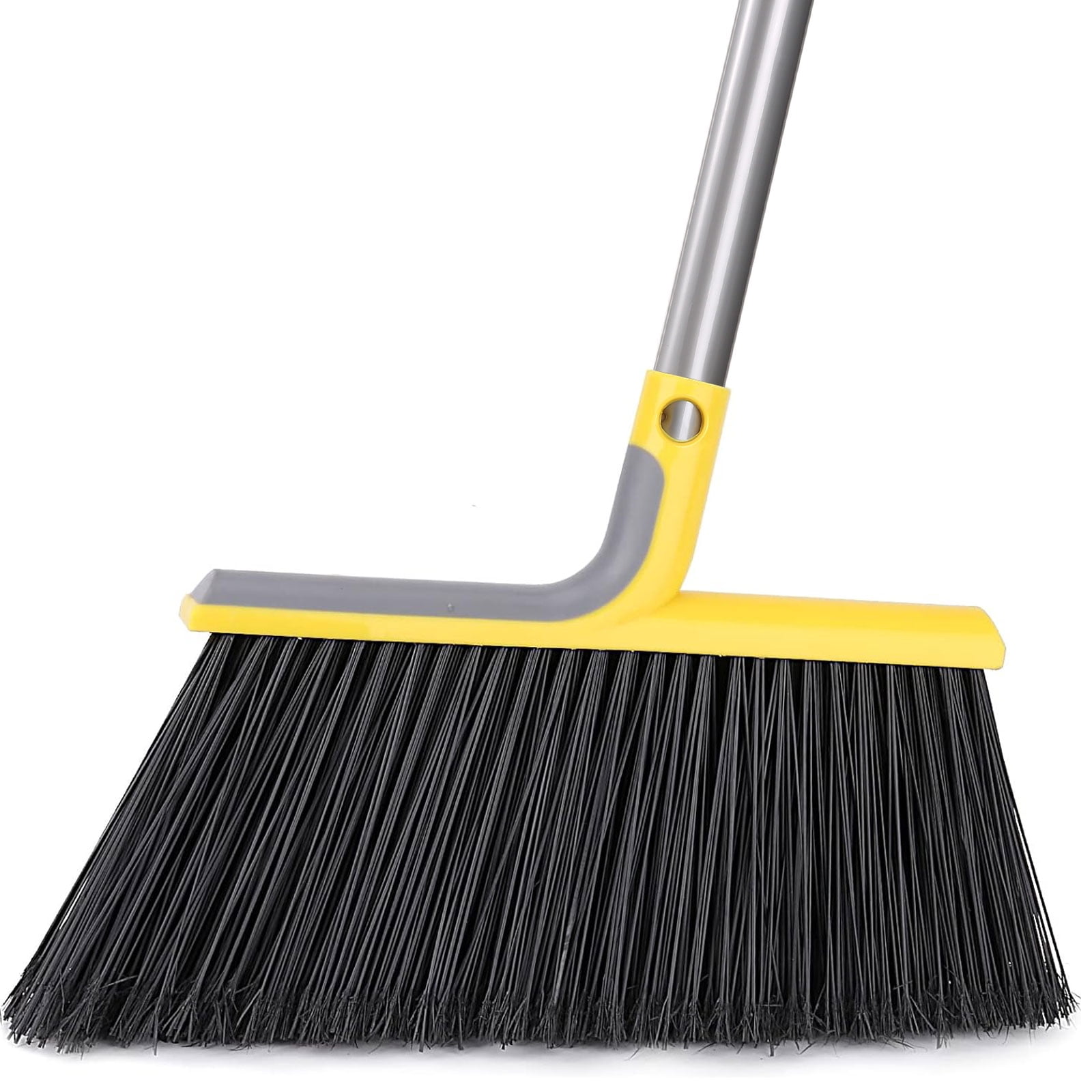 PandaGrip Heavy Duty Commercial Floor Broom with Adjustable Handle (Yellow, 58 in) lo1u5