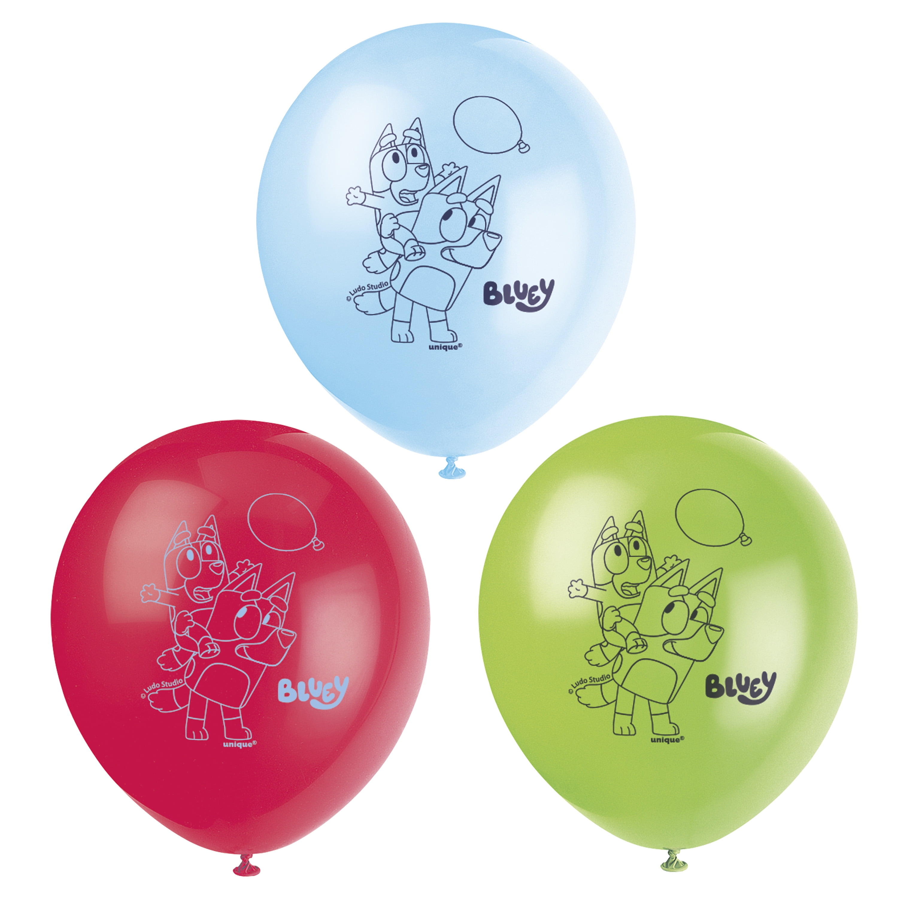 Bluey Latex Party Balloons for Birthday Decorations (Blue, 8 Ct, 12 in) dz4ga