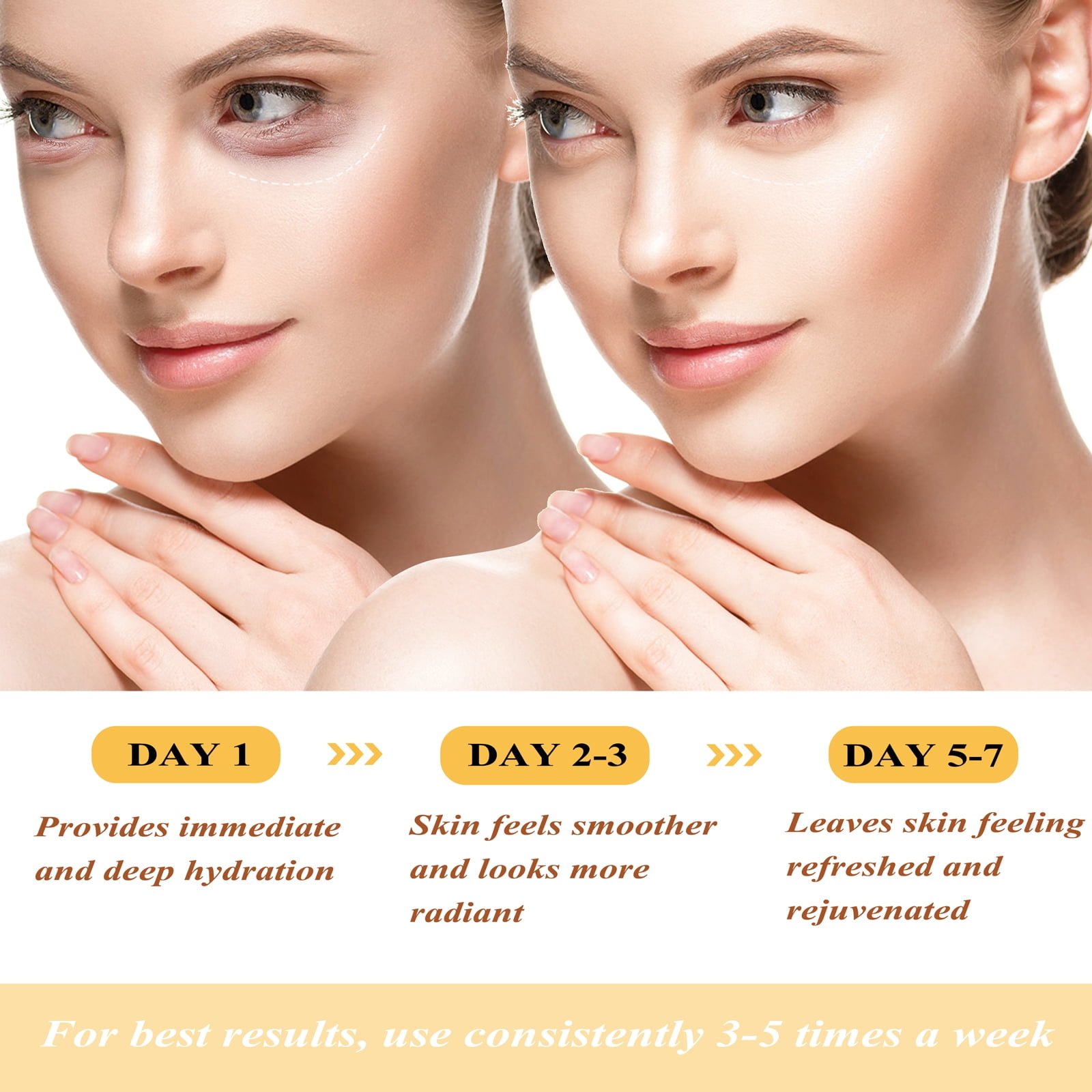Devimic Golden Collagen Under Eye Masks for Dark Circles and Puffiness (Gold, 30 Pairs) o60cd