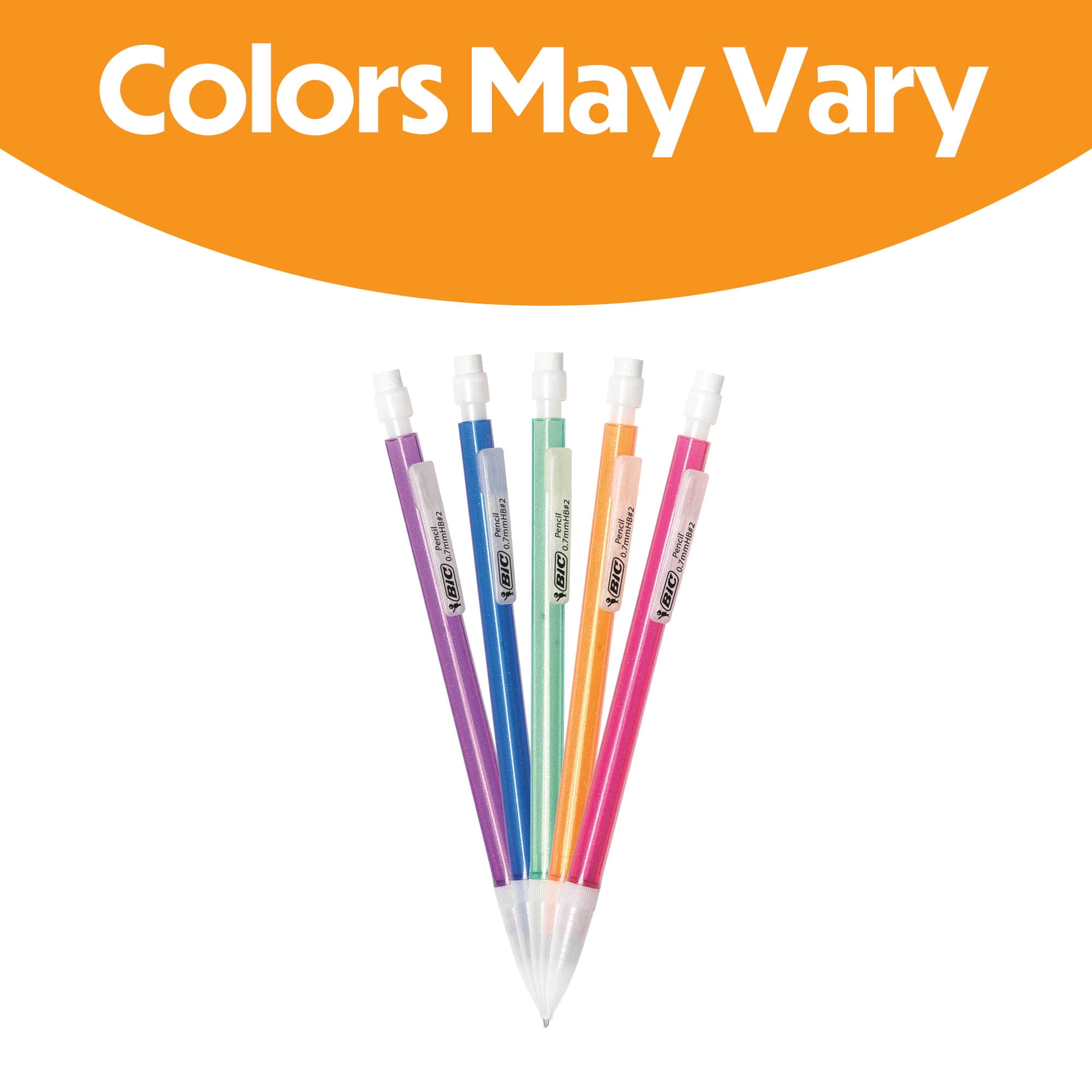 BIC Xtra Sparkle Mechanical Pencils, No. 2 Lead, Refillable Design (Black, 24-Count) wov1i