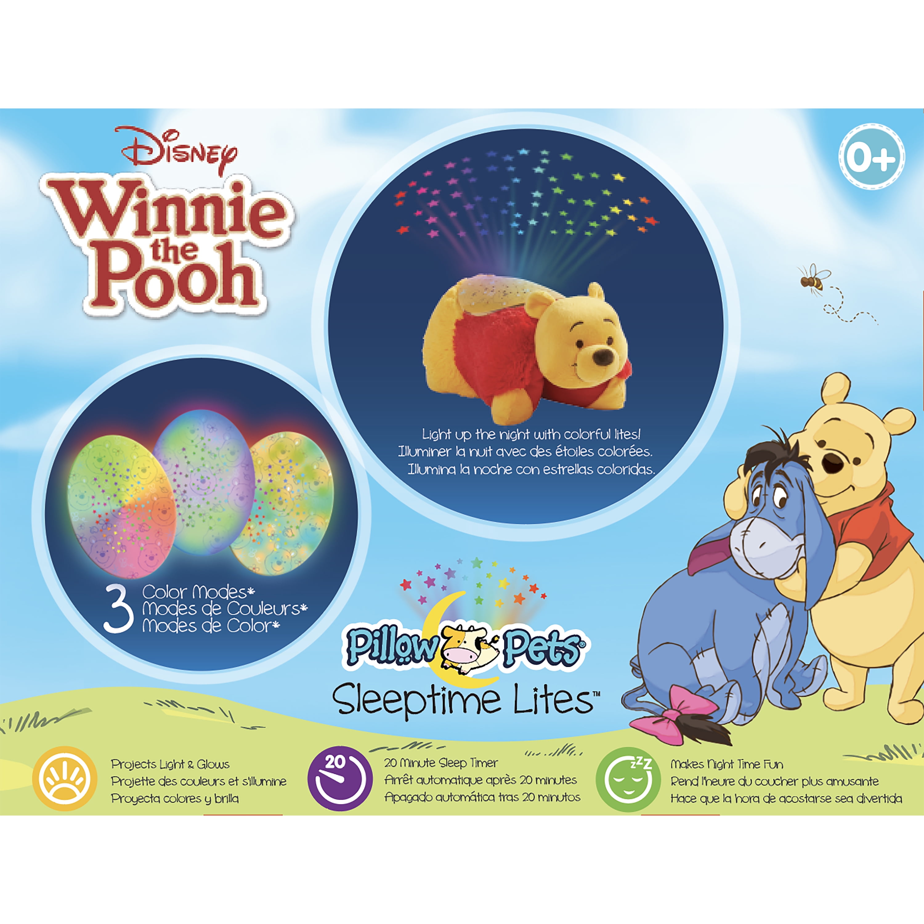 Pillow Pets Disney Winnie the Pooh Sleeptime Lite Stuffed Animal Plush Toy (Yellow, 16 in) lpli3