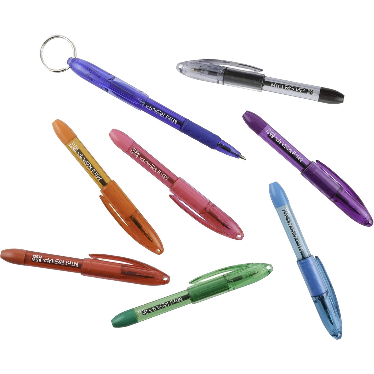 Pentel R.S.V.P. Mini Ballpoint Pens, Smooth Writing Retractable Pens (Assorted Ink, 24-Pack) 238sg