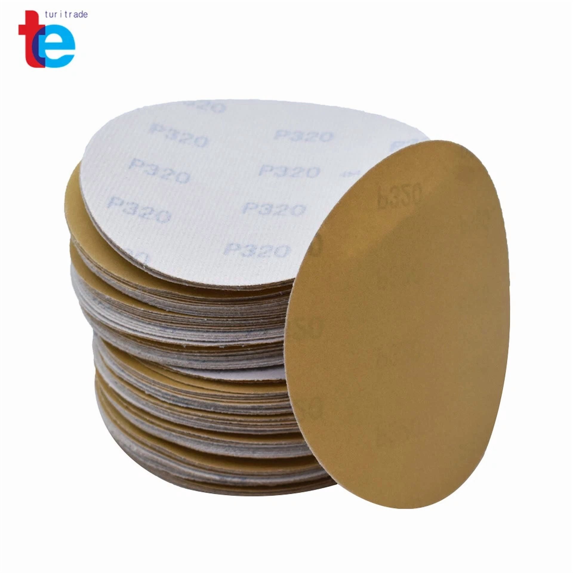 YANI Hook and Loop Sanding Discs 320 Grit No-Hole Abrasive Pads (6 in, 100 Pack) 0145c
