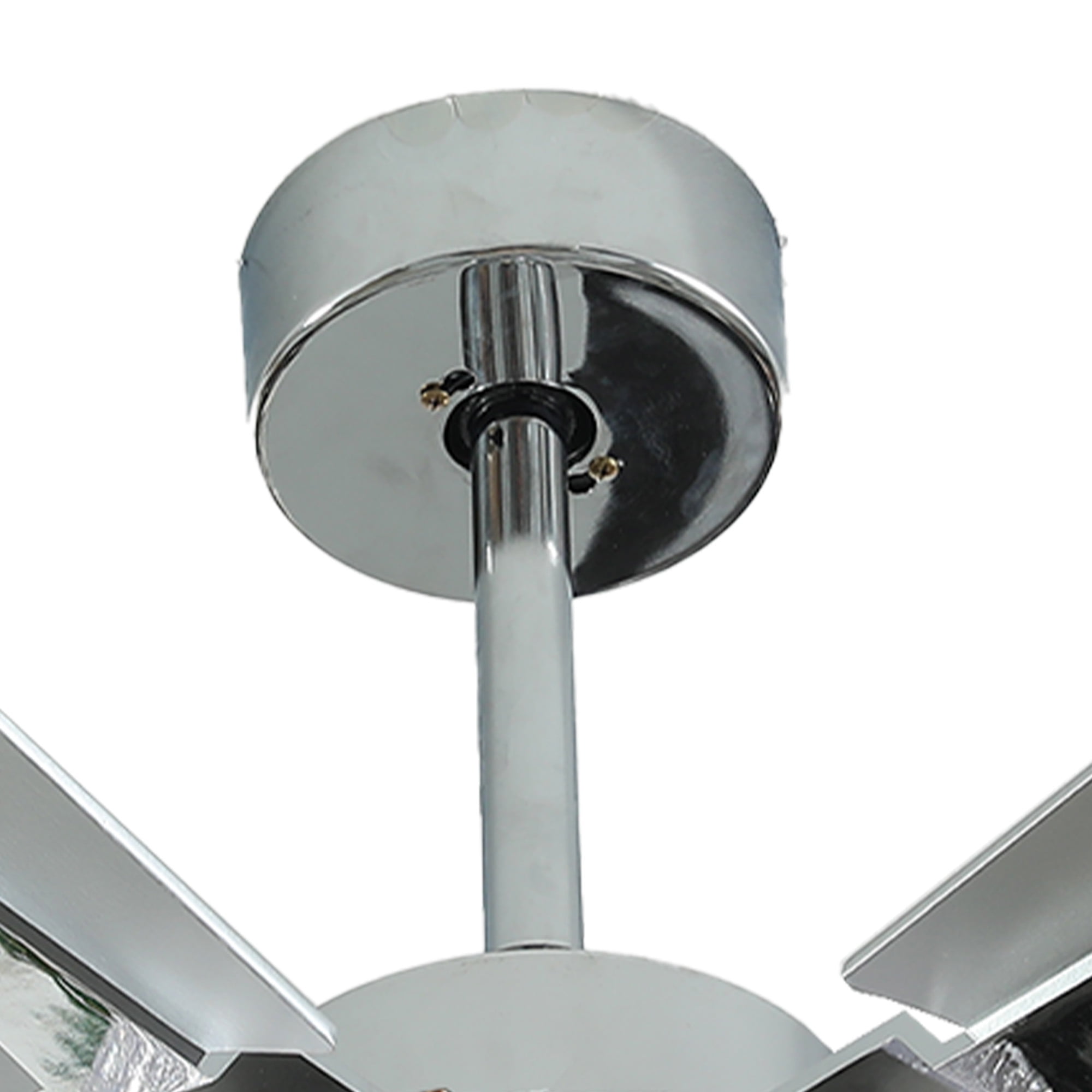 Craftian 52 Inch Smart Chandelier Ceiling Fan with LED Lights, App & Voice Control, Quiet DC Motor (Silver, 52 in) 6oo40