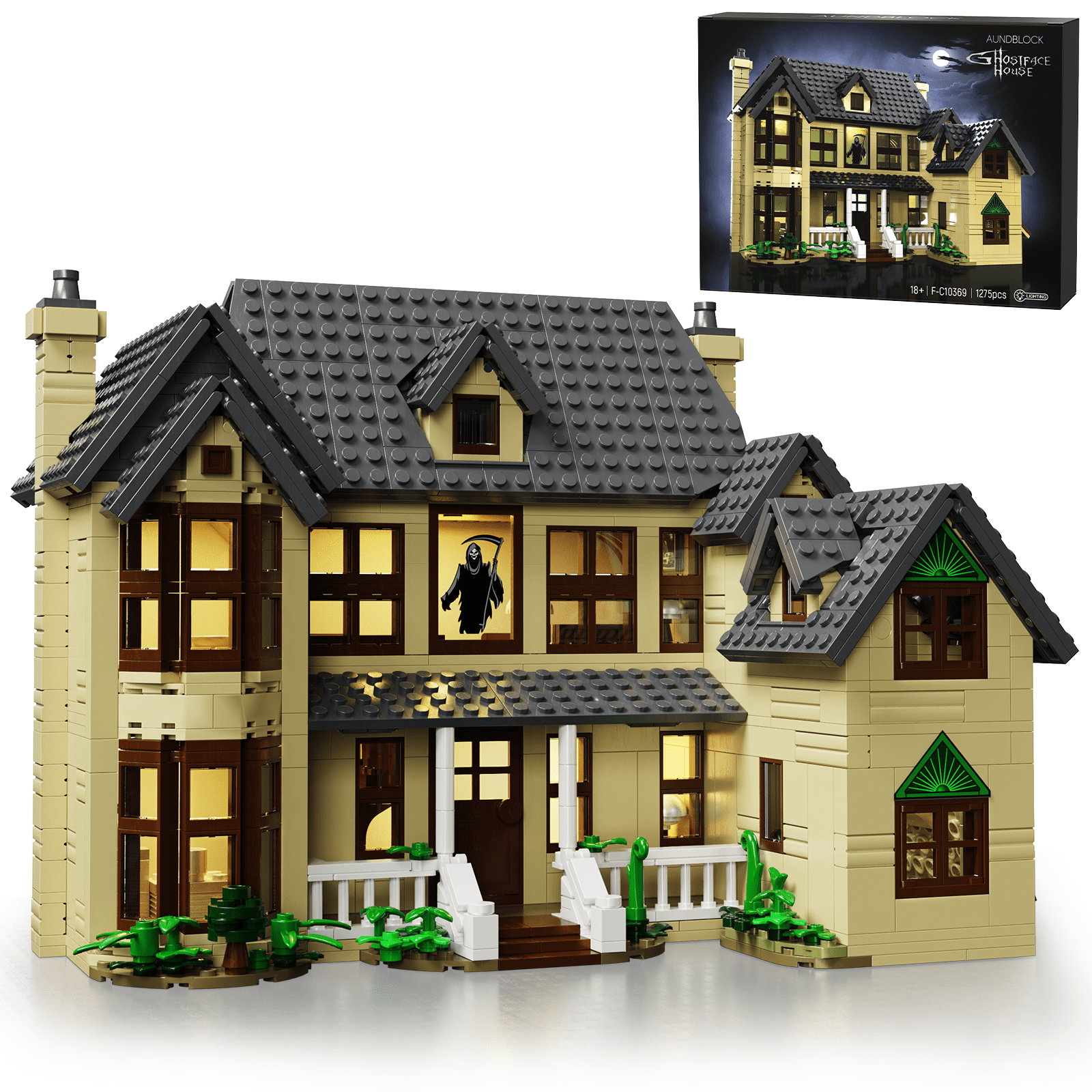 BuildingBoat Ghostface Haunted Mansion Building Block Set (1275 Pieces) nlpid