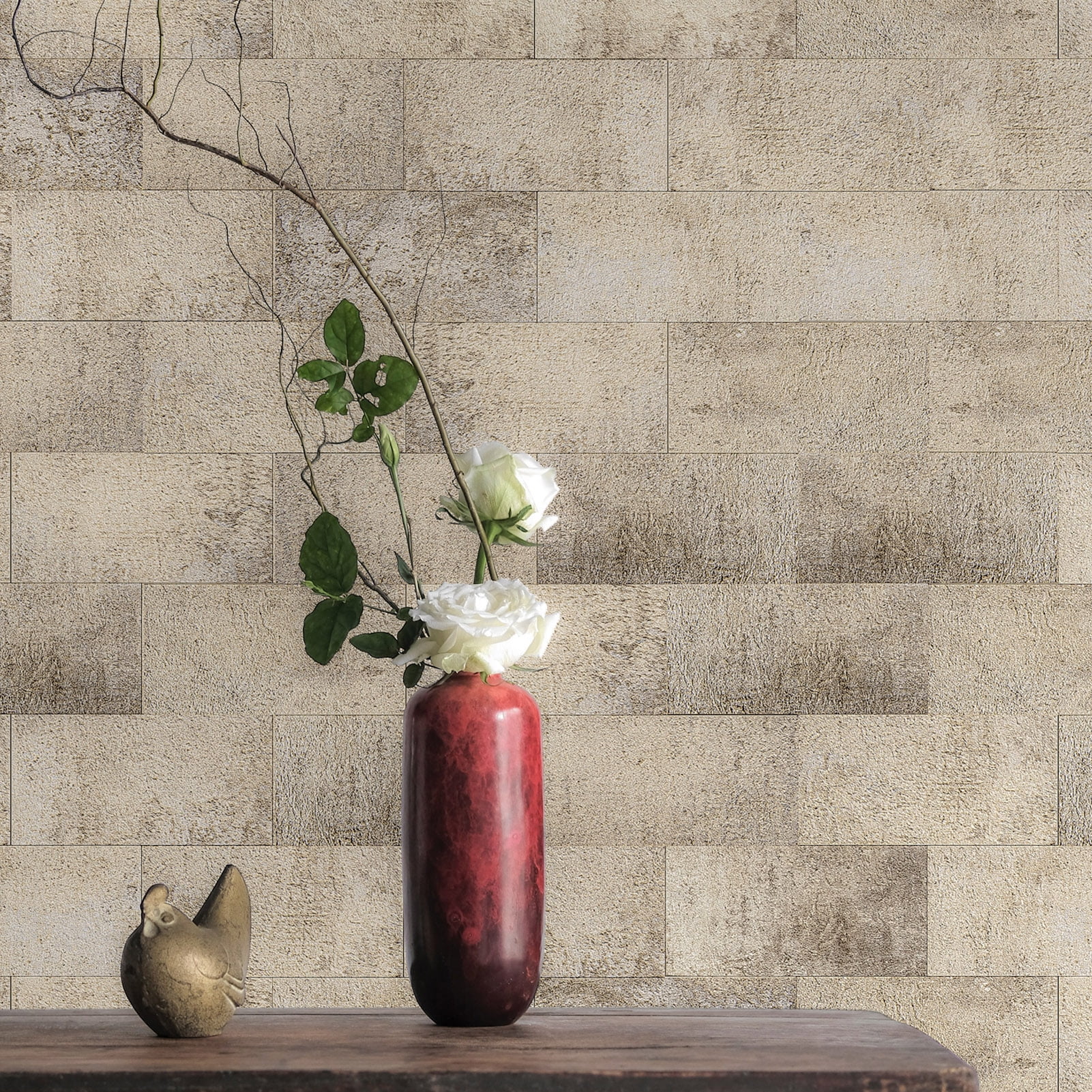 Art3d Peel and Stick Subway Wall Tile for Kitchen Backsplash and Bathroom (Beige, 102-Piece Set, 3 in. x 6 in.) pew7z