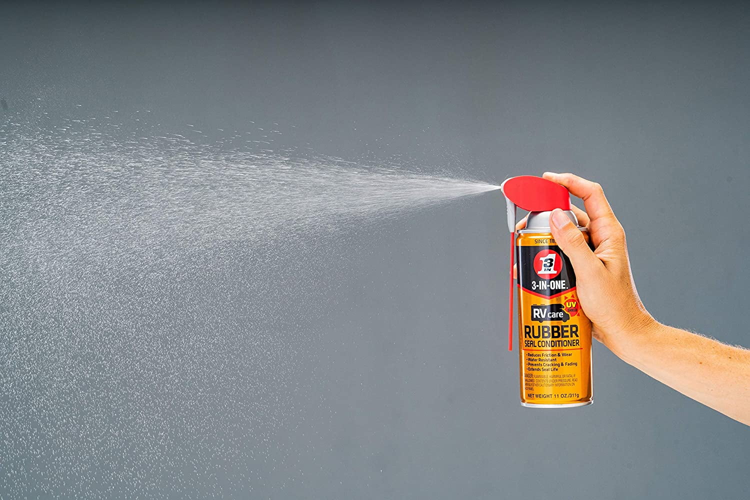 3-IN-ONE RV Care Rubber Seal Conditioner, Water Resistant Protectant Spray (2 Pack, 11 oz) 5u7qo