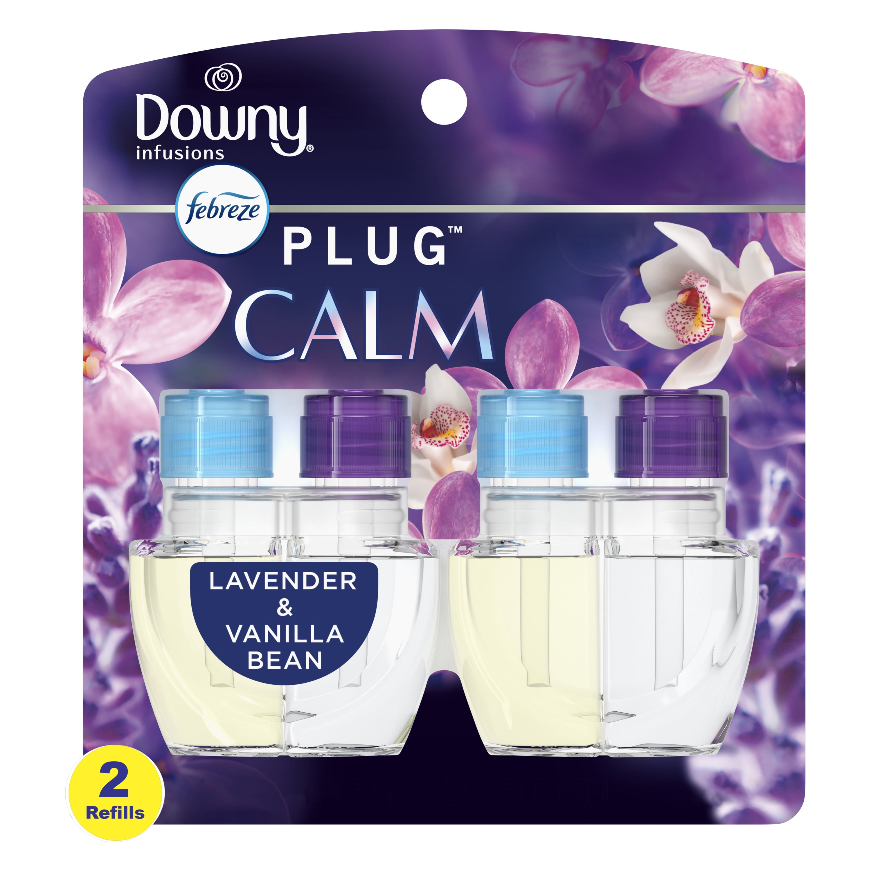 Febreze Fade Defy Plug Air Freshener Scented Oil Refill (Downy Calm, 2 Pack, 1.75 fl oz) dvest