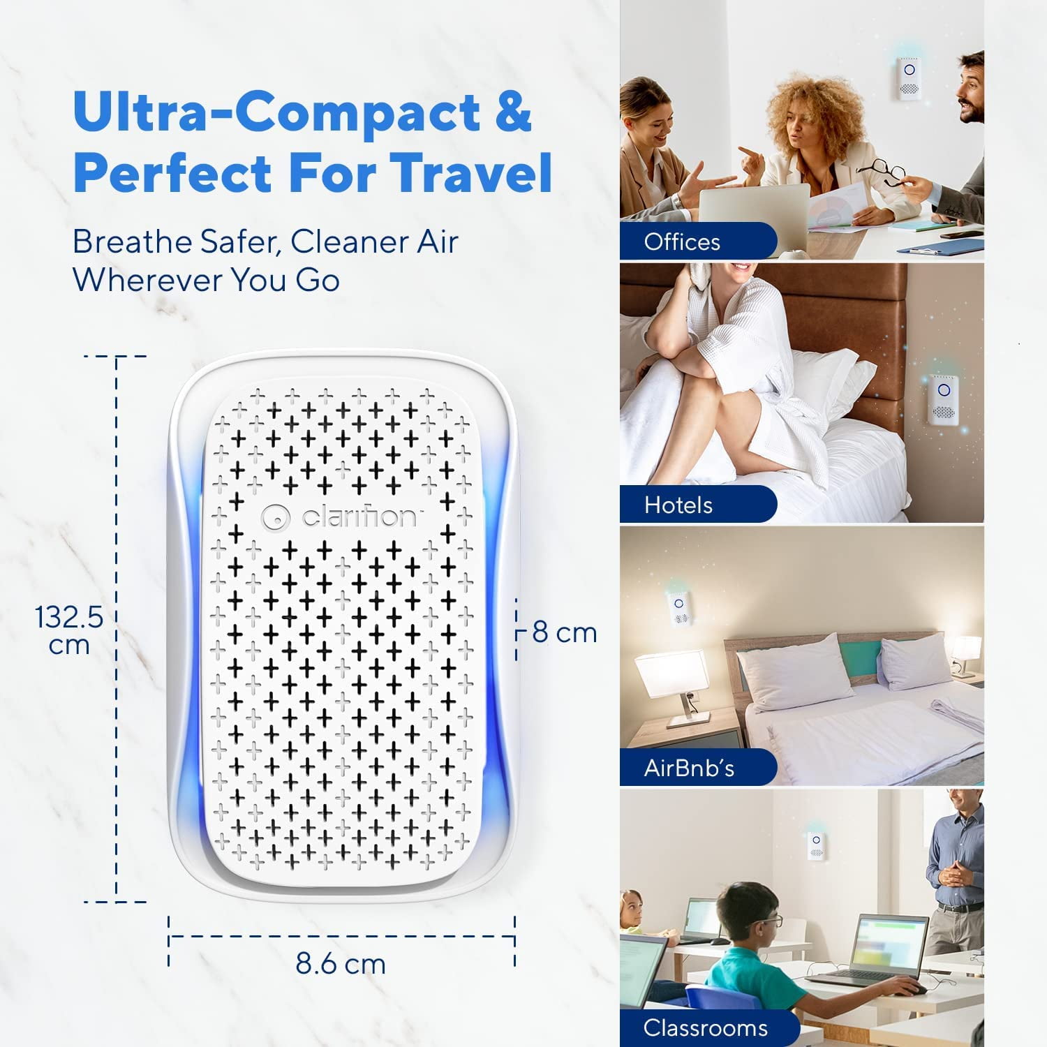 Clarifion HEPA Portable Air Purifier (White, 1 Pack) p57sl